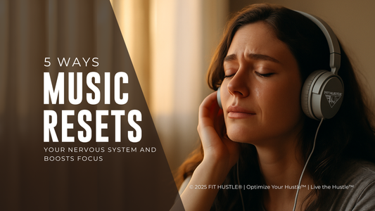 Young woman wearing headphones with eyes closed and a tear on her cheek, visually representing the emotional and neurological effects of music on the nervous system.