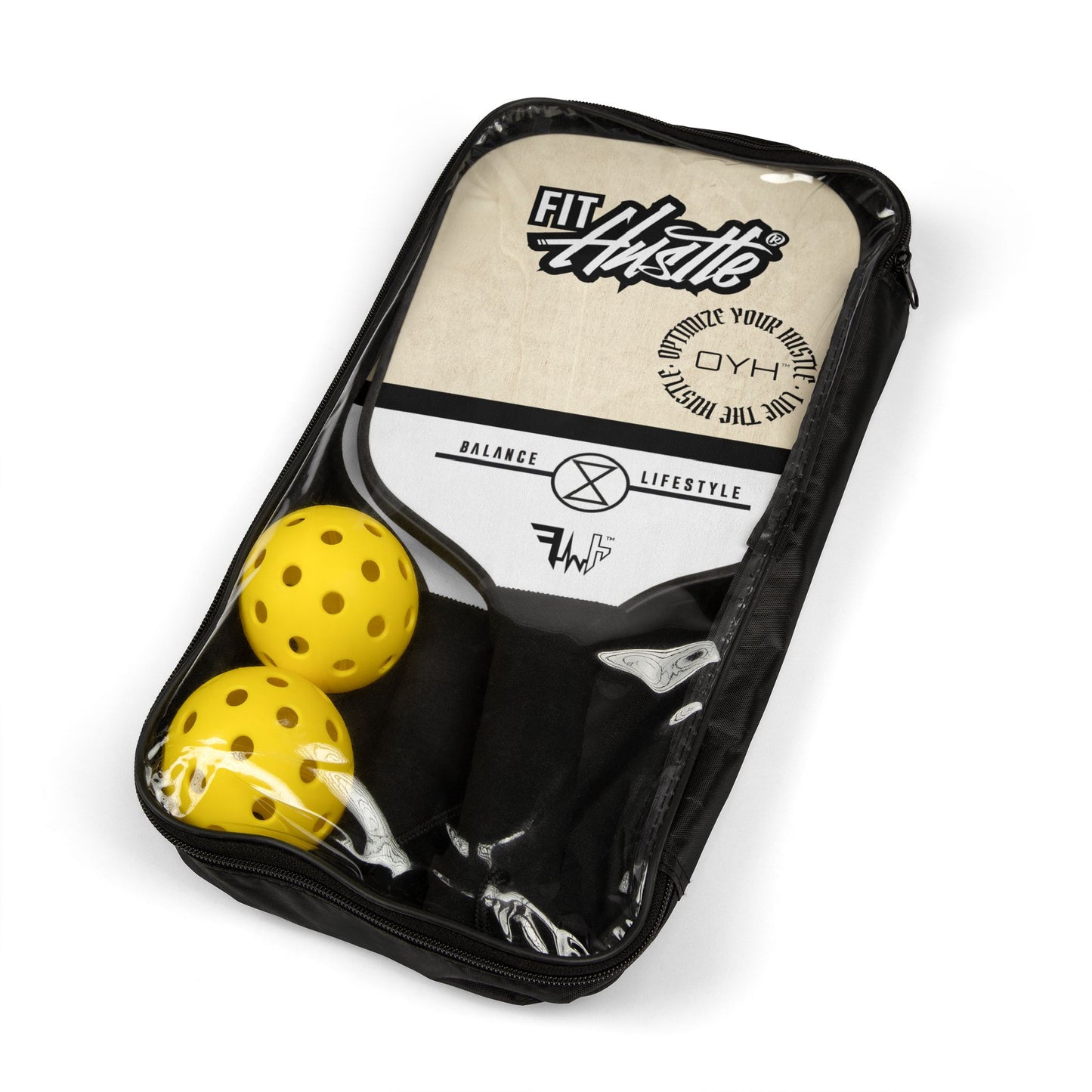 FIT HUSTLE® OYH™ Wooden Pickleball Paddle Set