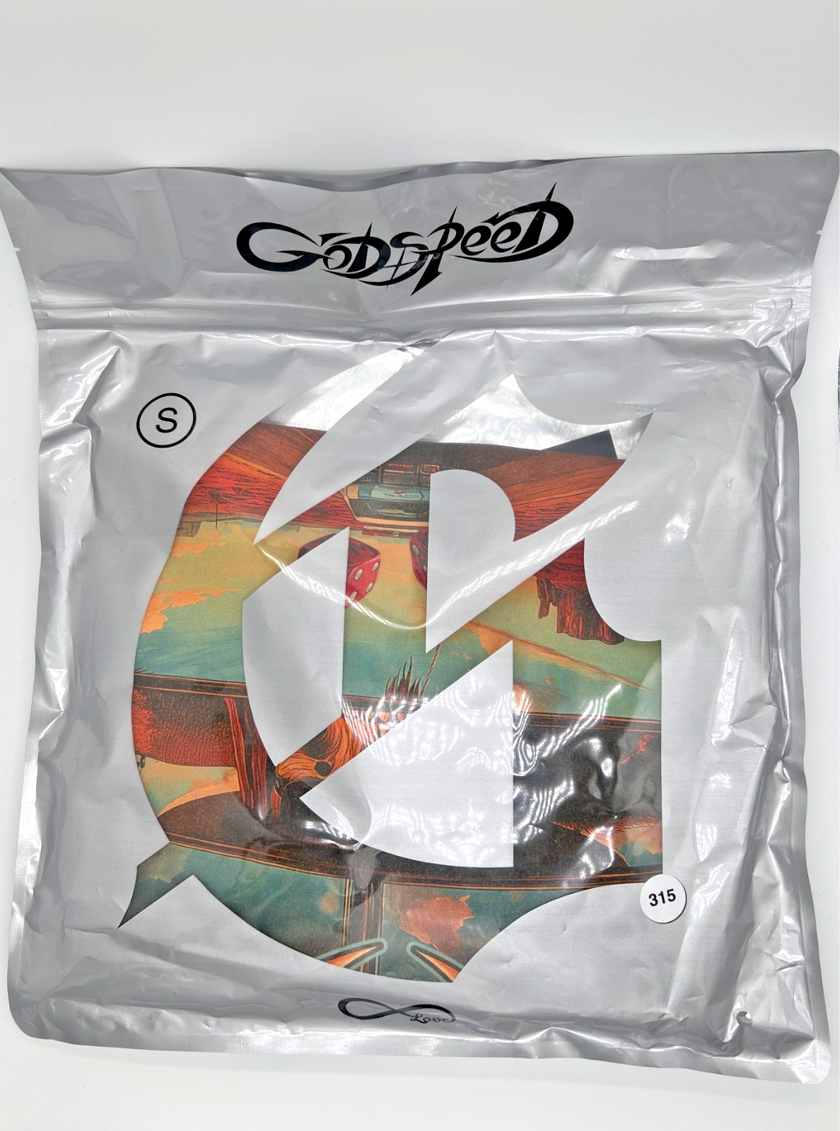 Authentic Godspeed Desert Highway Tee 158/444 Yellow Size S NWT Numbered