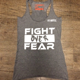 Grey Women's Lil Monstar Edition Fight over Fear Racerback