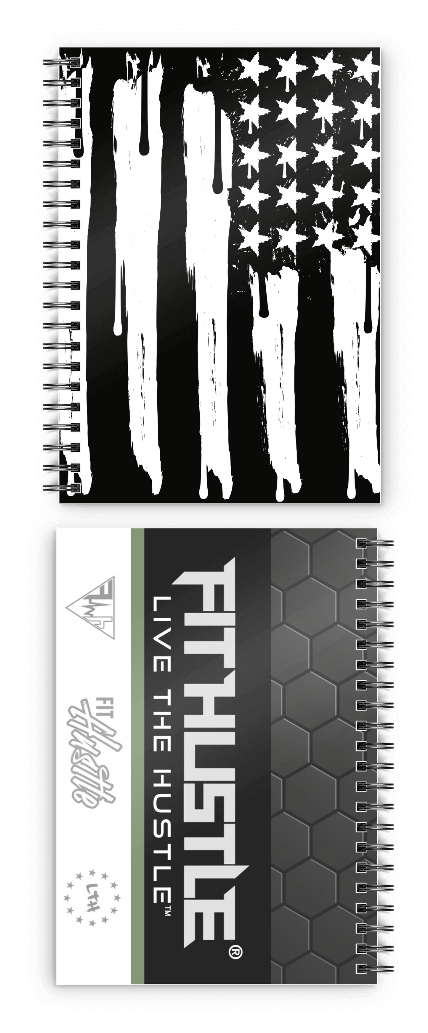 UNITED WE HUSTLE™ FLAG DRIP Notebook (Set of 2)