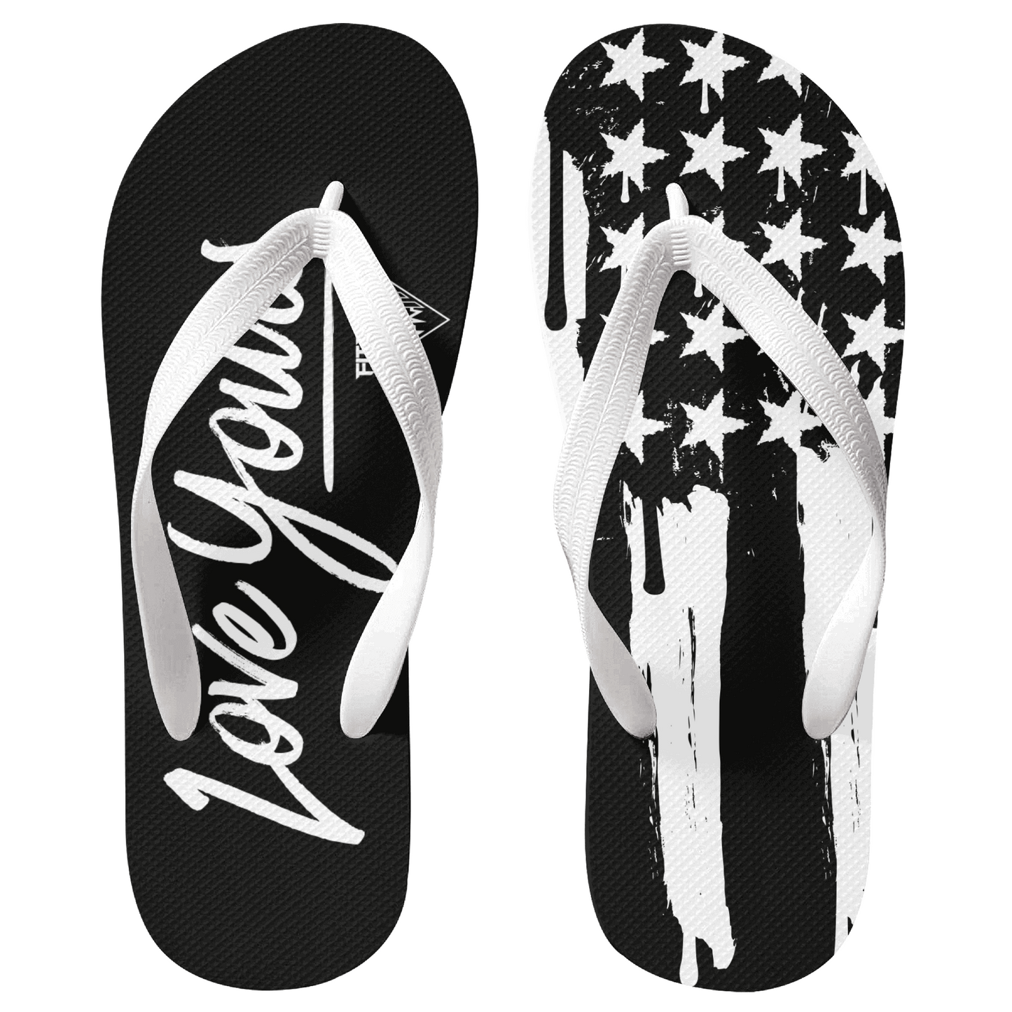 Love Yours™ Flag Drip Flip Flops