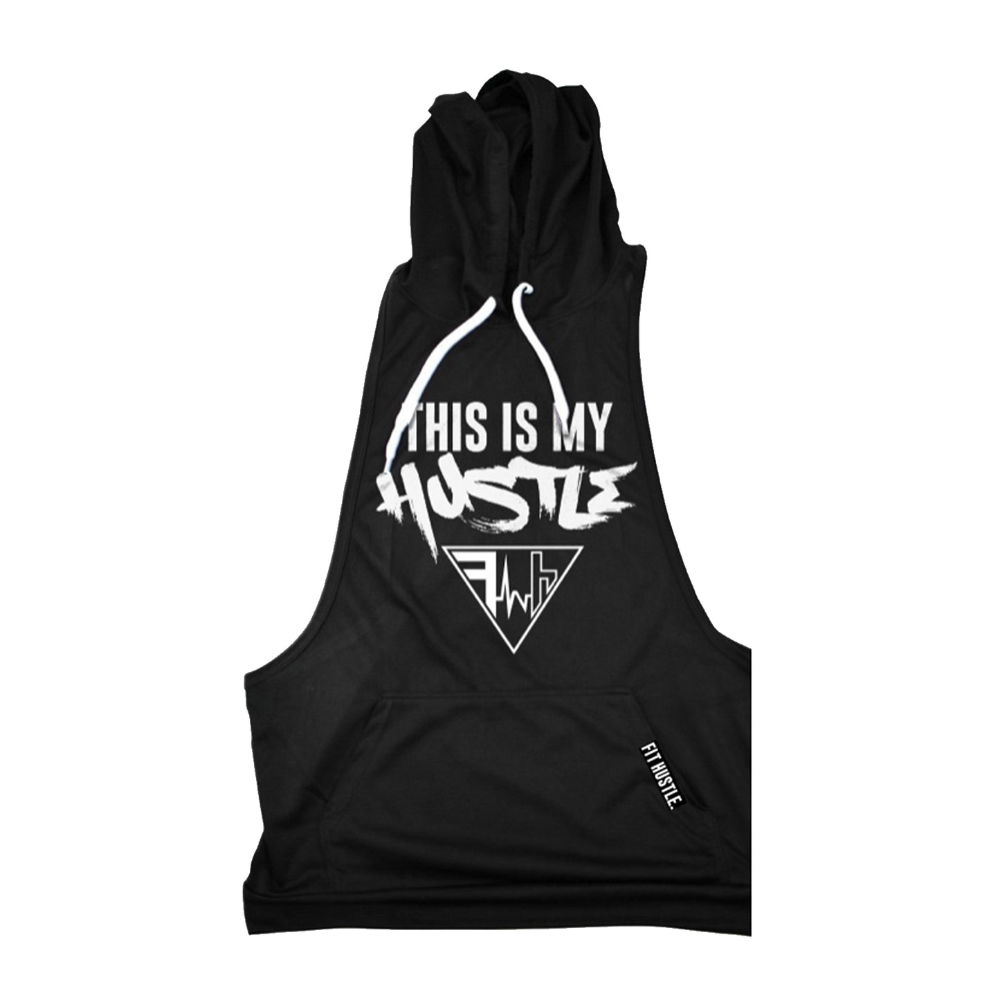 Black "This Is My Hustle" Stringer Hoodie
