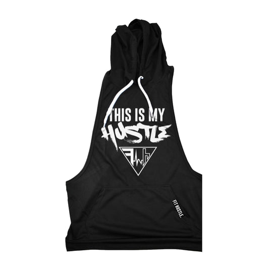 Black "This Is My Hustle" Stringer Hoodie