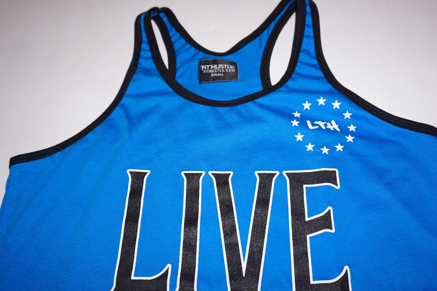 "Live The Hustle" Blue Men's Stringer