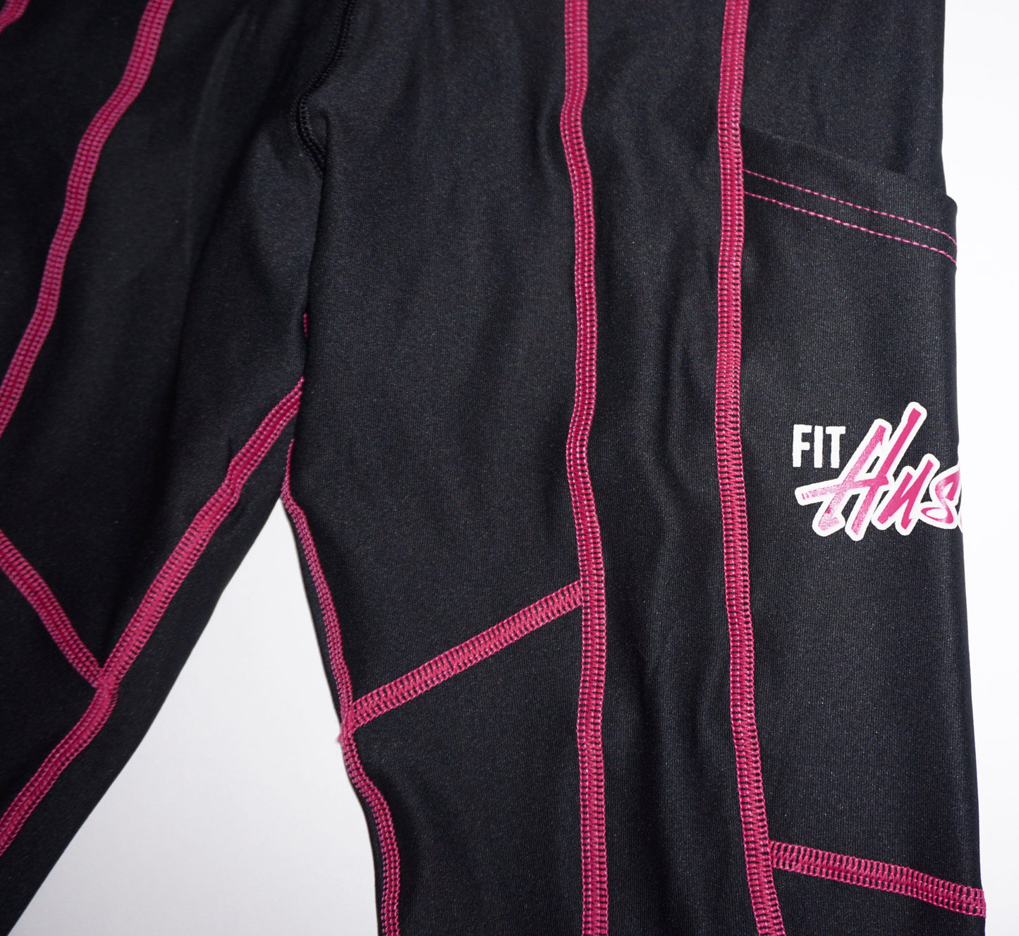 Black/Pink Legging Crops
