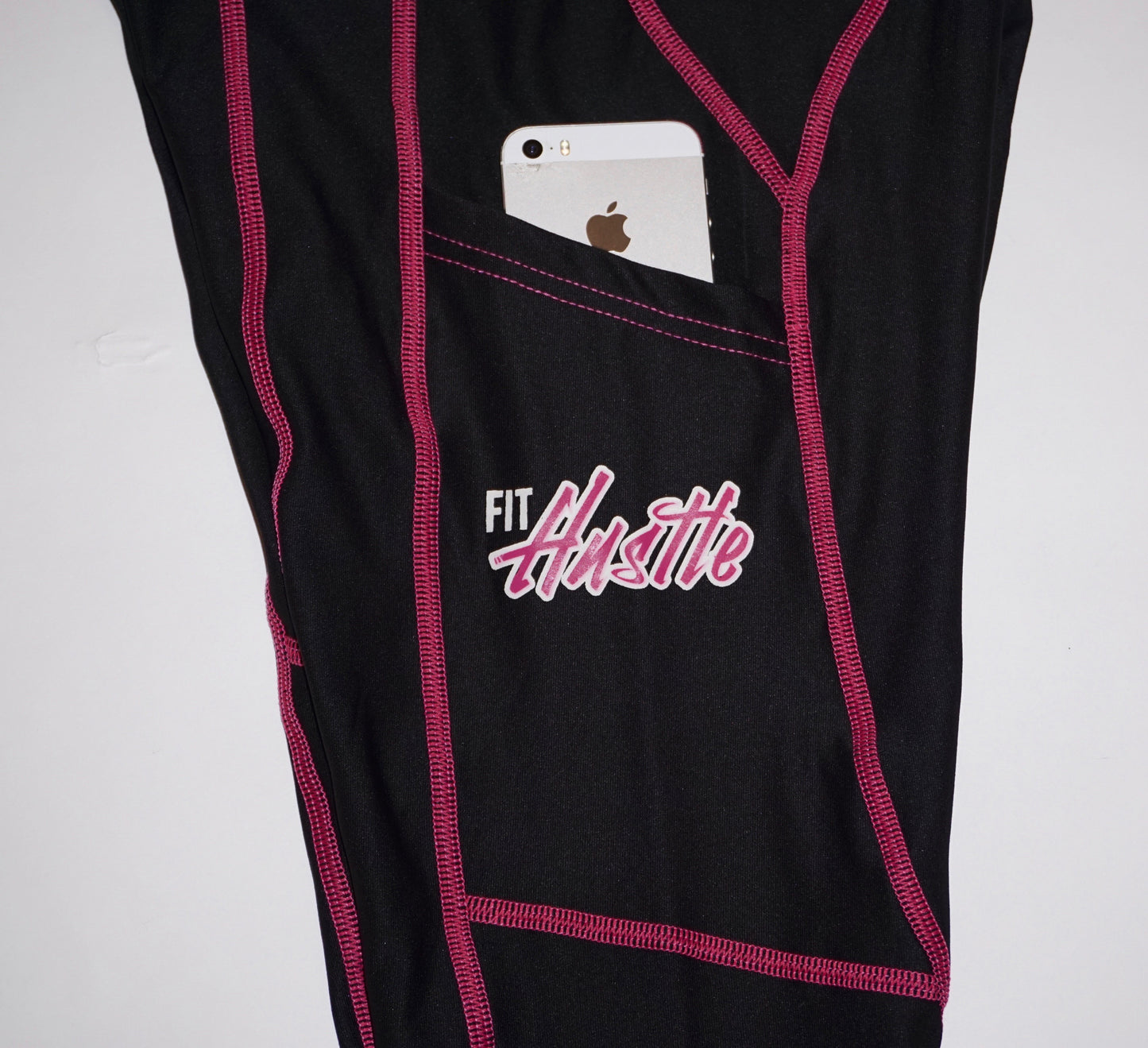 Black/Pink Legging Crops