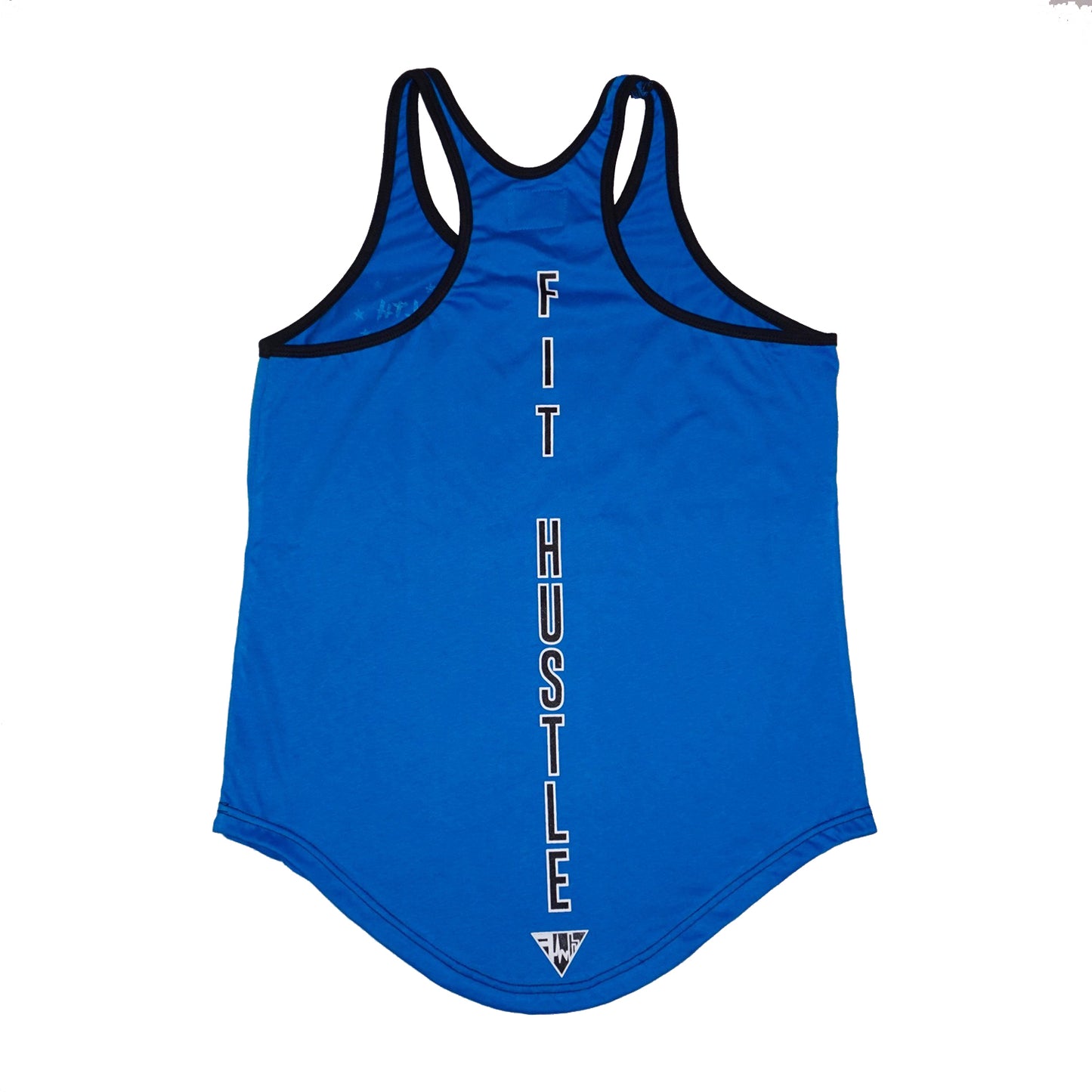 "Live The Hustle" Blue Men's Stringer