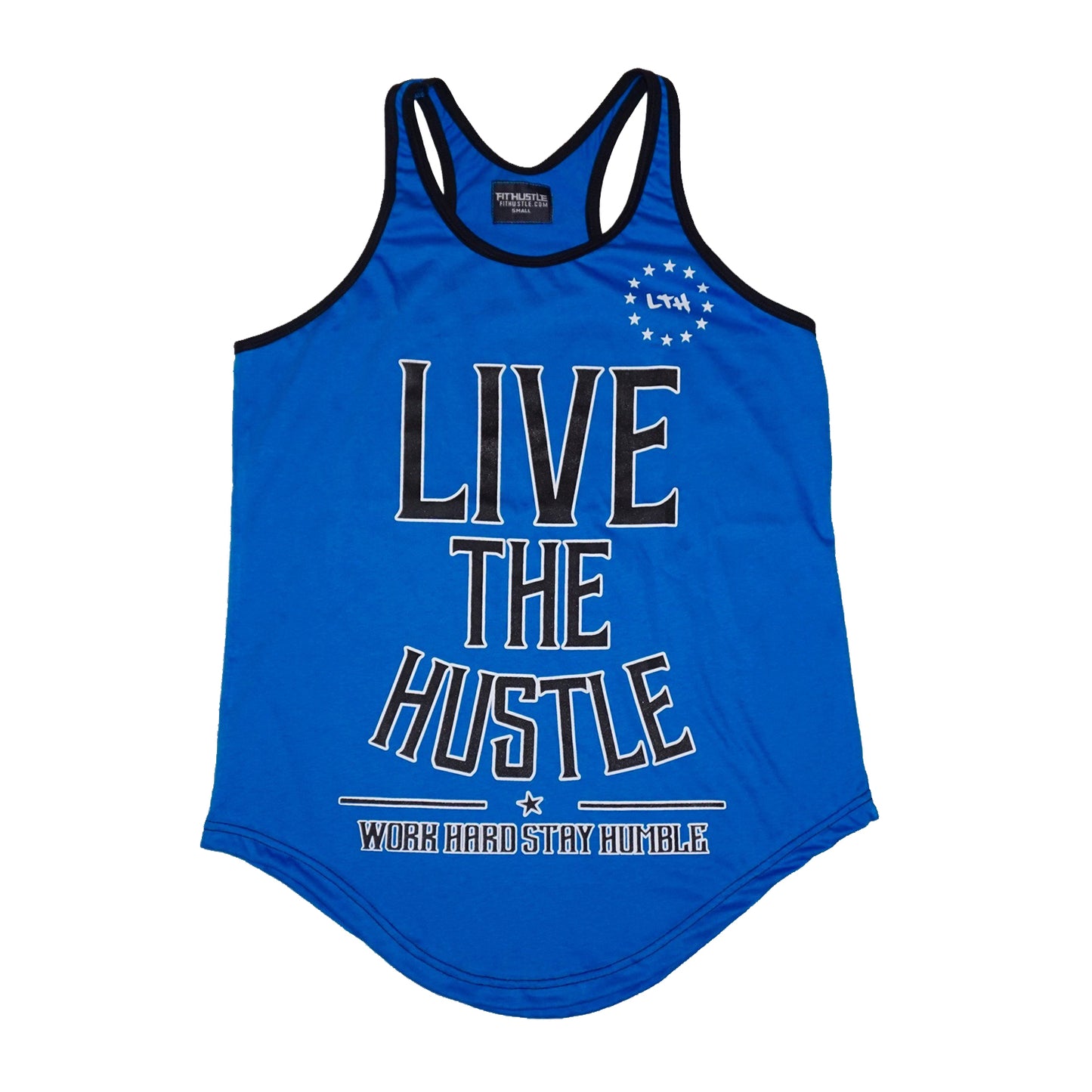 "Live The Hustle" Blue Men's Stringer