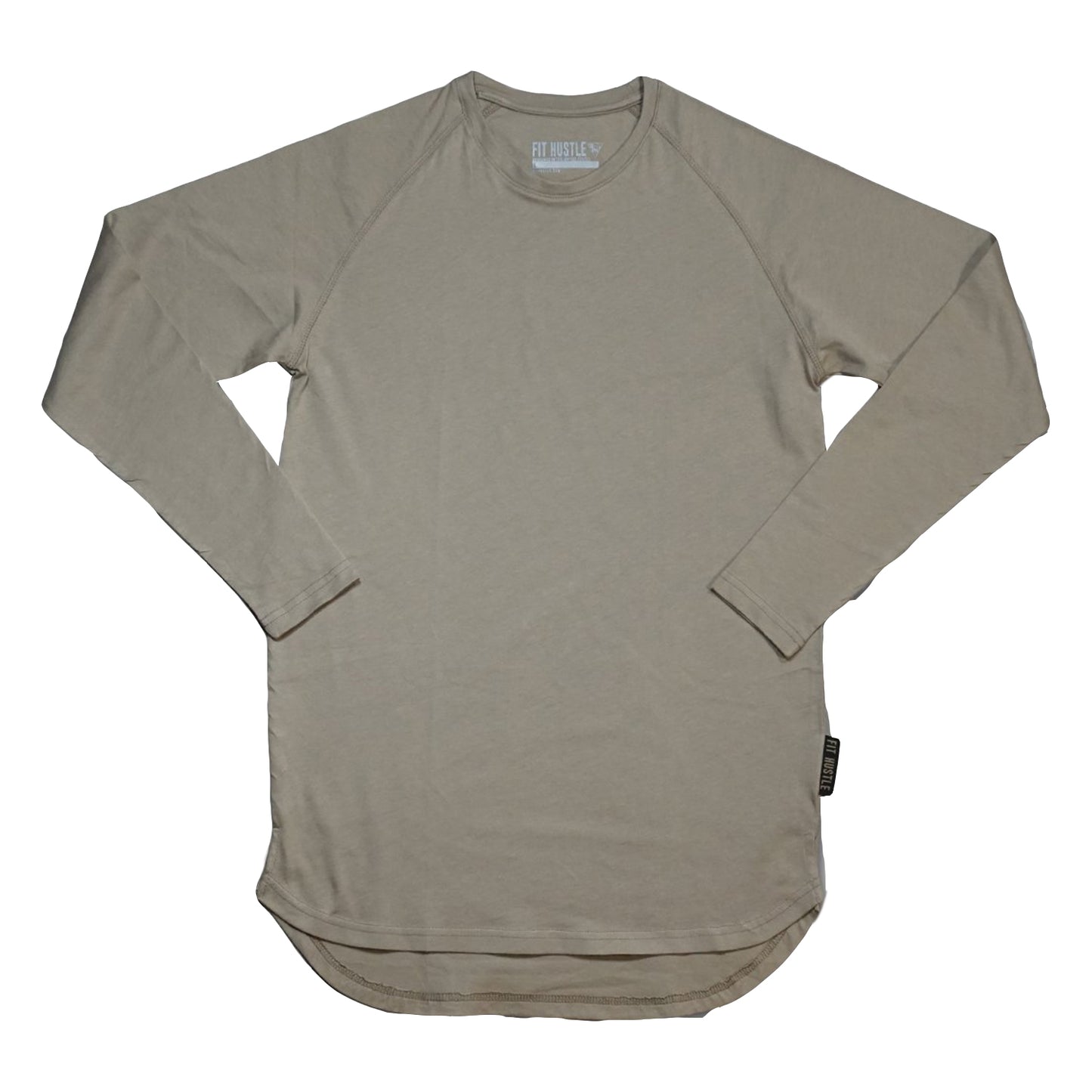 Premium Hustler Scallop Long Sleeve - Khaki