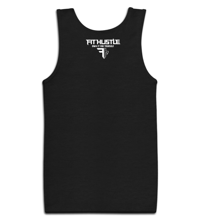 Black -Envision. Build. Conquer. Unisex - Fit Hustle Tank