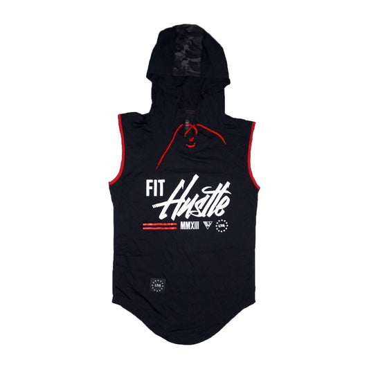 Sleeveless Scoop Bottom Hoodie Tee