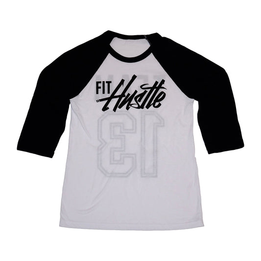 Fit Hustle Raglan - White/Black