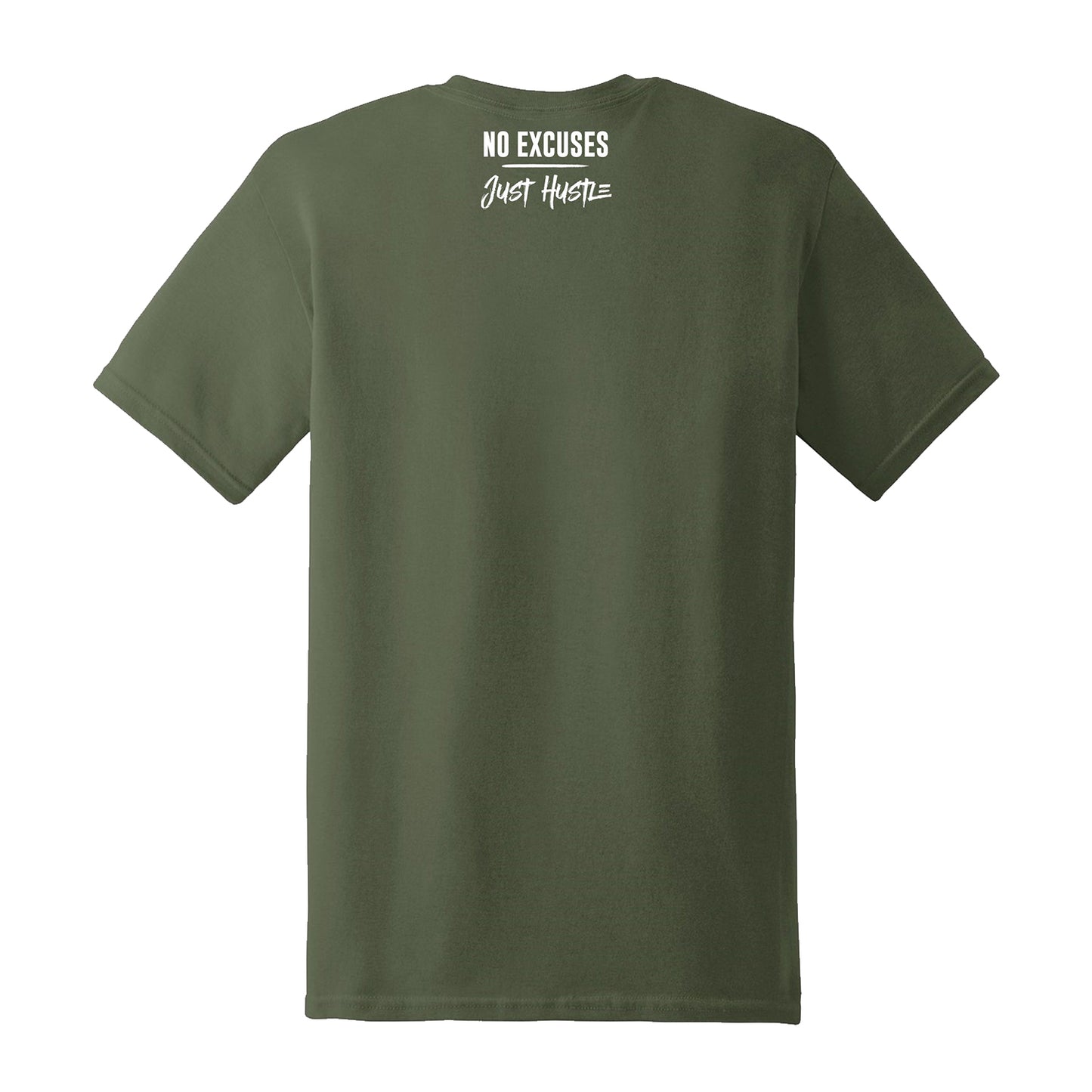 Team 'Just Hustle' Shirt - Military Green