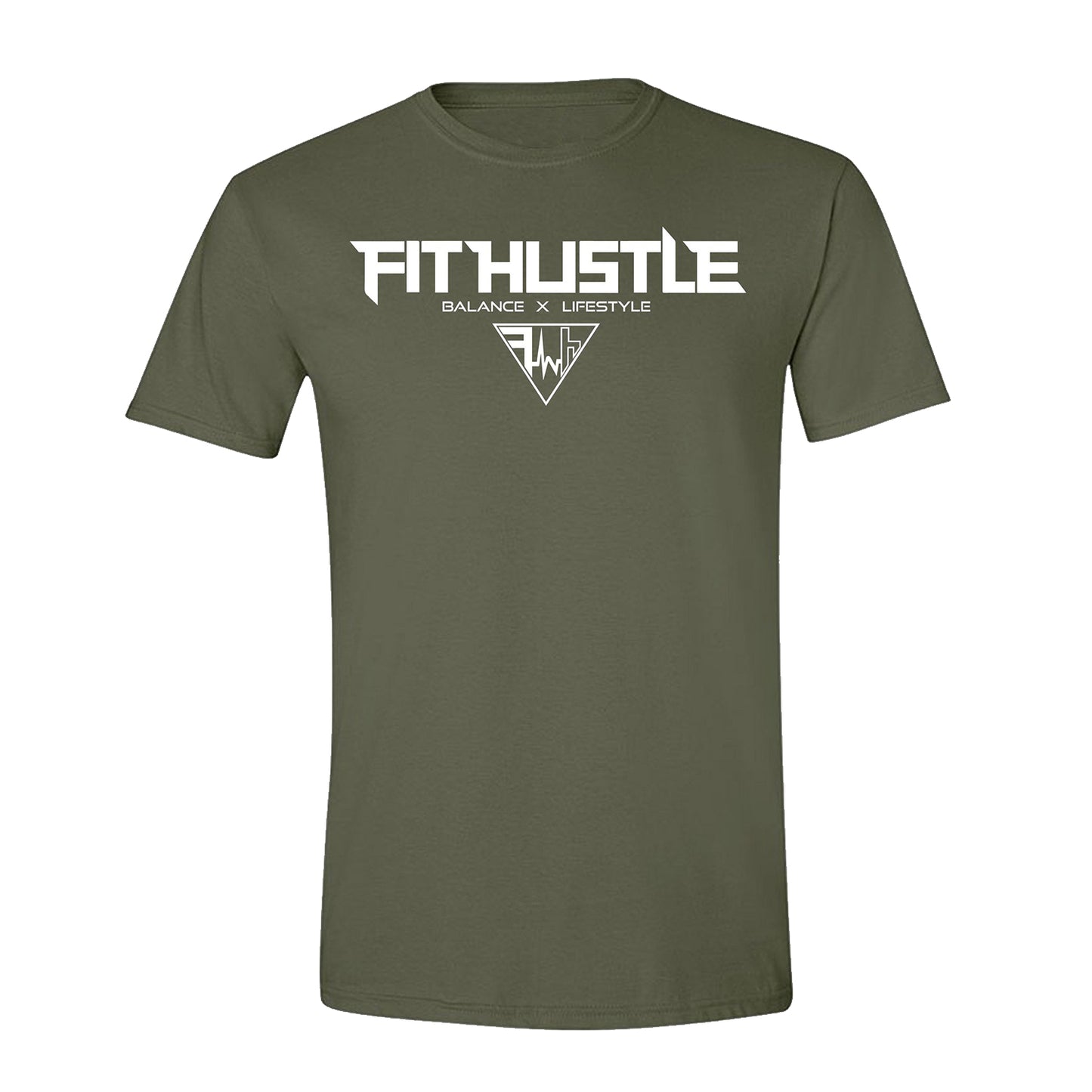 Team 'Just Hustle' Shirt - Military Green