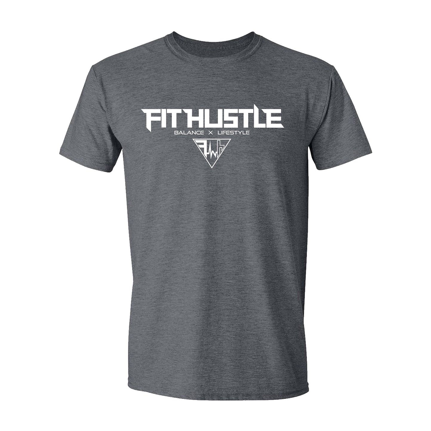 Team 'Just Hustle' Shirt - Heather Charcoal