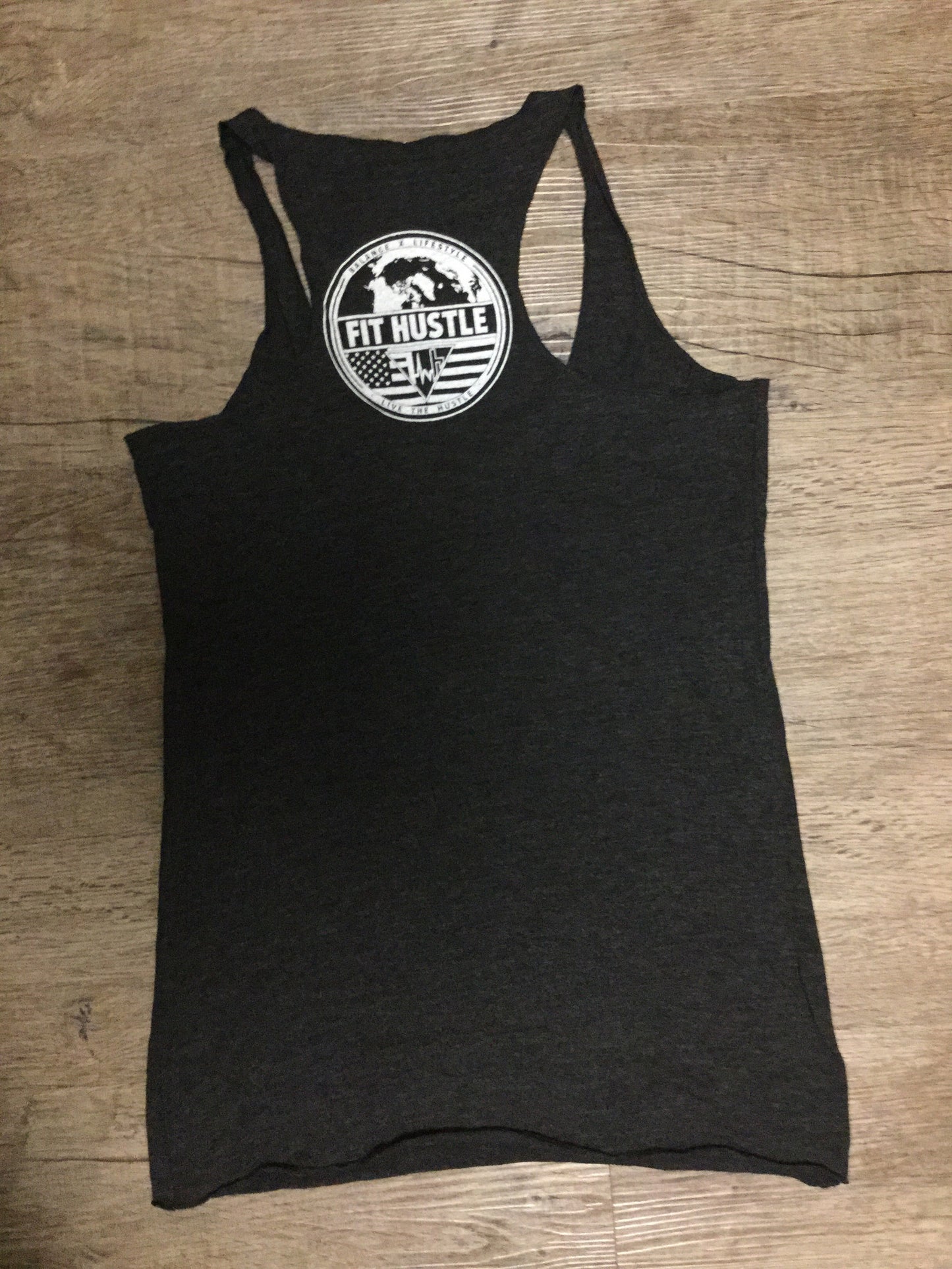 “GOOD VIBES - SPREAD EM” Women's Charcoal Racerback