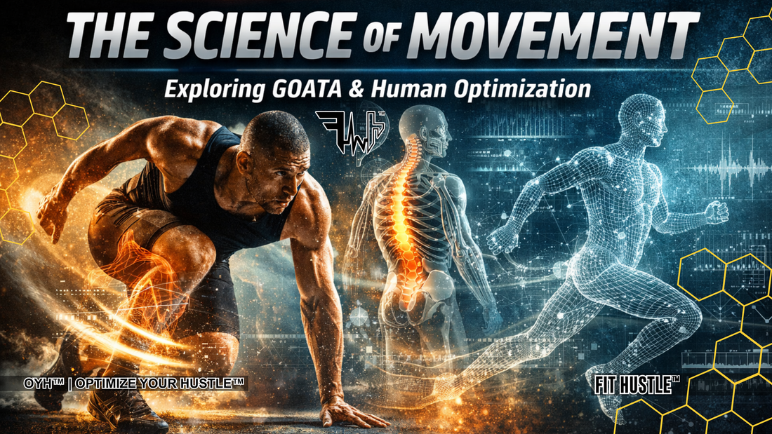 GOATA movement optimization athlete with biomechanics overlay showing foot mechanics and performance training