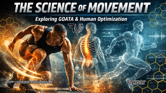 GOATA movement optimization athlete with biomechanics overlay showing foot mechanics and performance training
