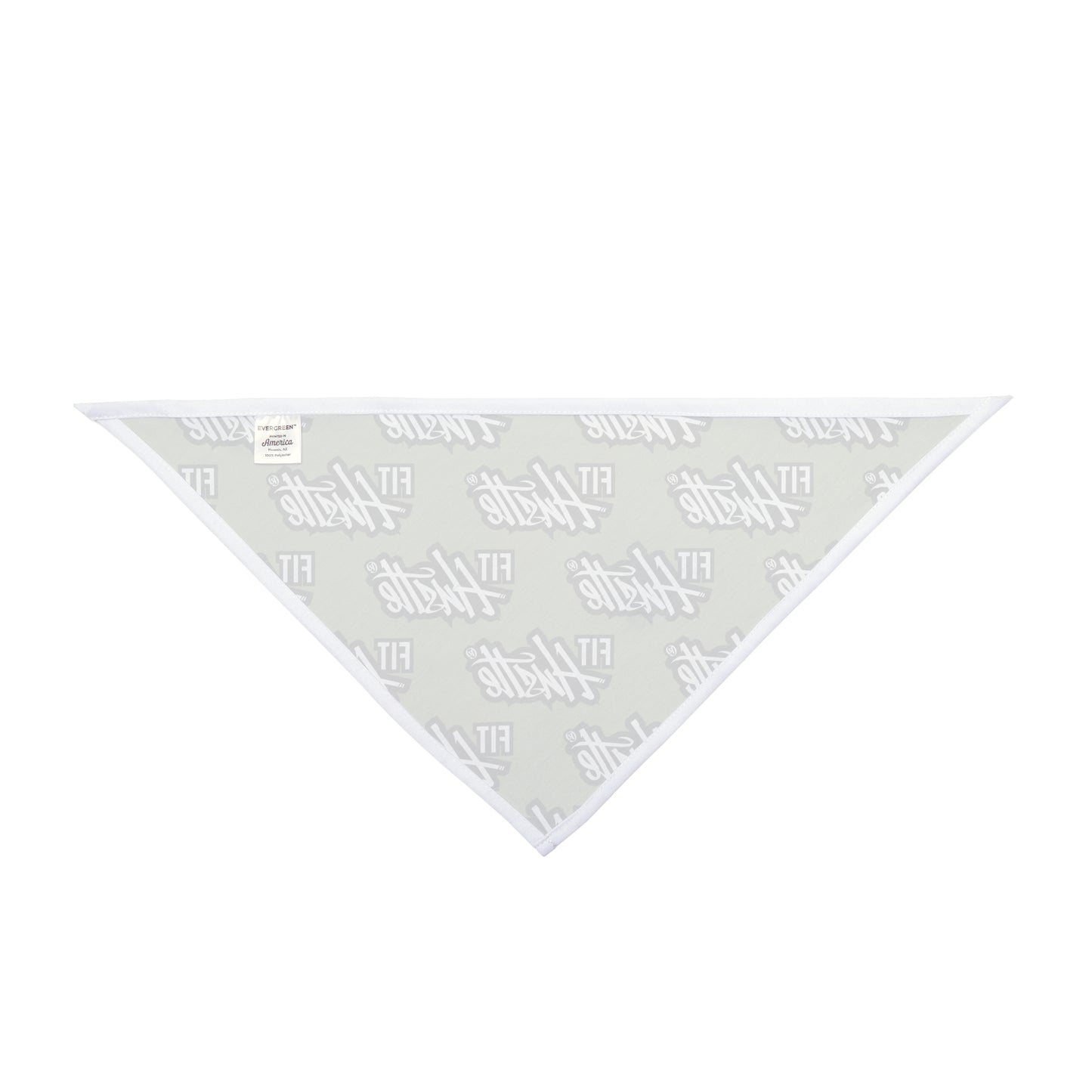 Pet Bandana — Olive "Fit Hustle" Repeated Logo Dog Bandana