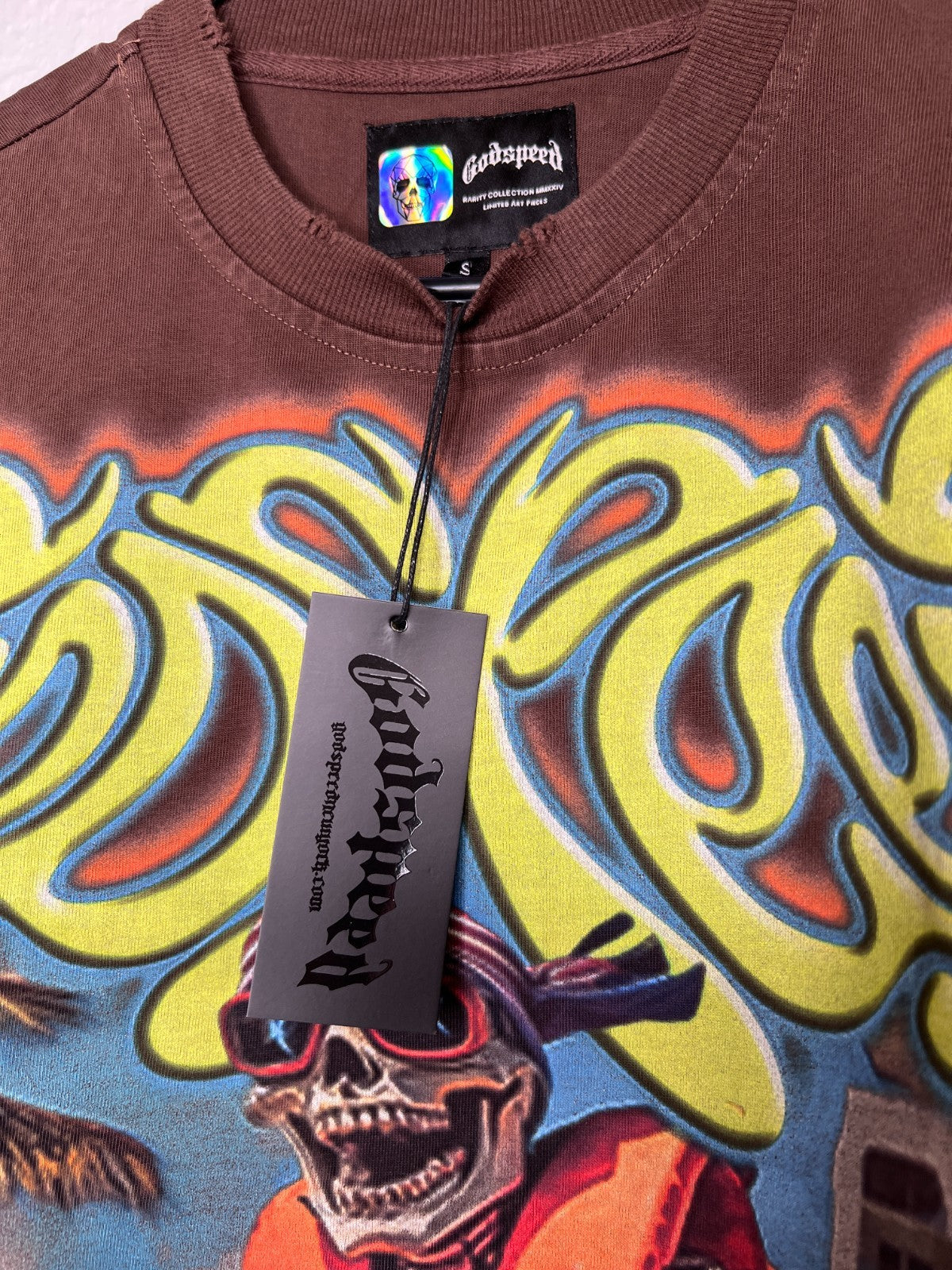 Godspeed Wave Runner T-Shirt Brown Wash /444 Size Small NWT Limited
