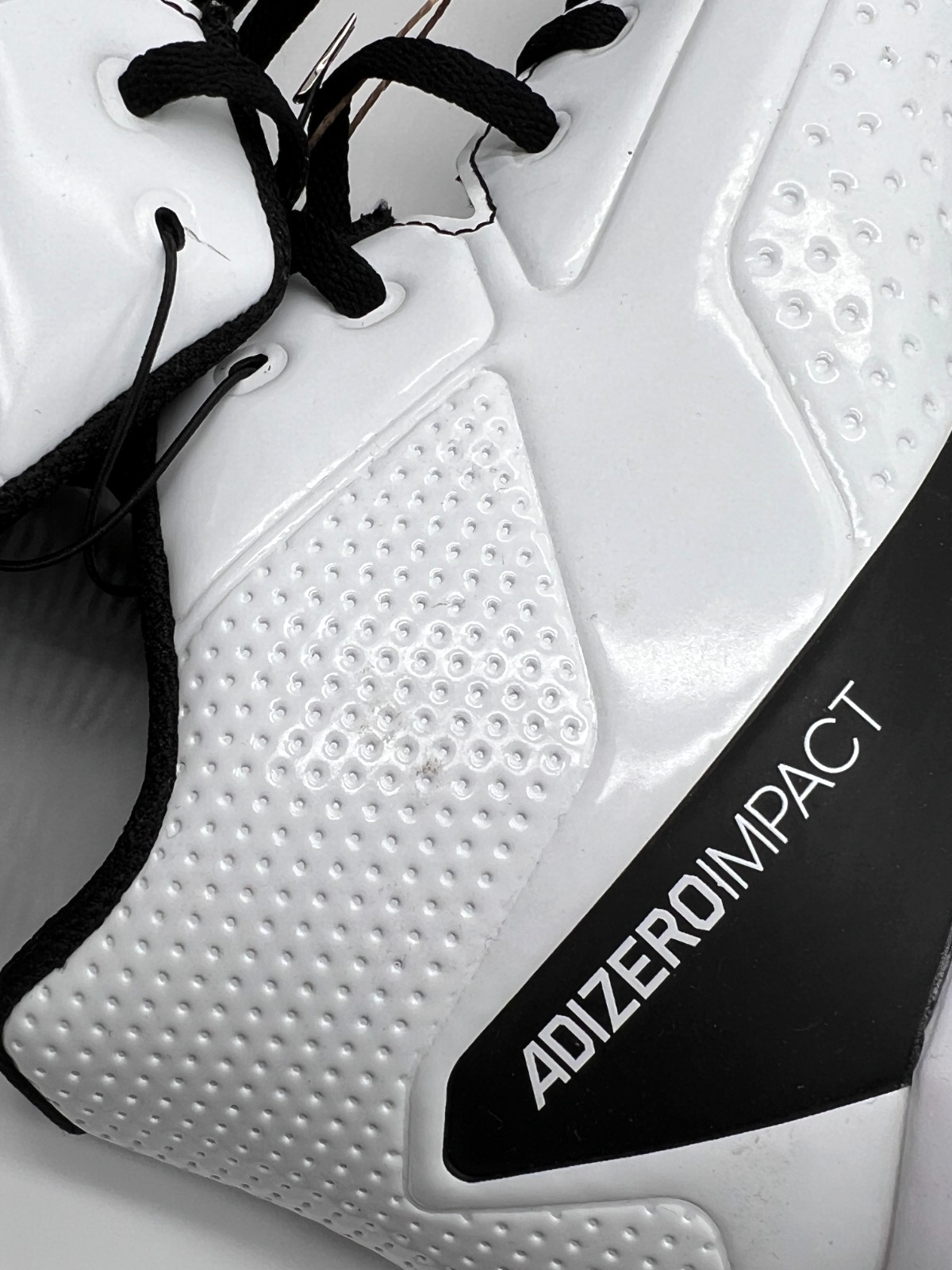 adidas Adizero Impact MD Baseball Cleats Black White Men's 14 ID0963 NWT