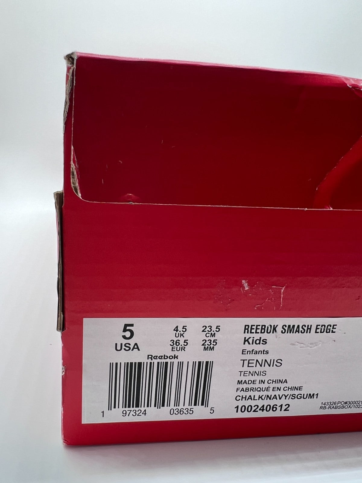 Reebok Smash Edge Navy Blue, Gray, & Off White Men’s Size