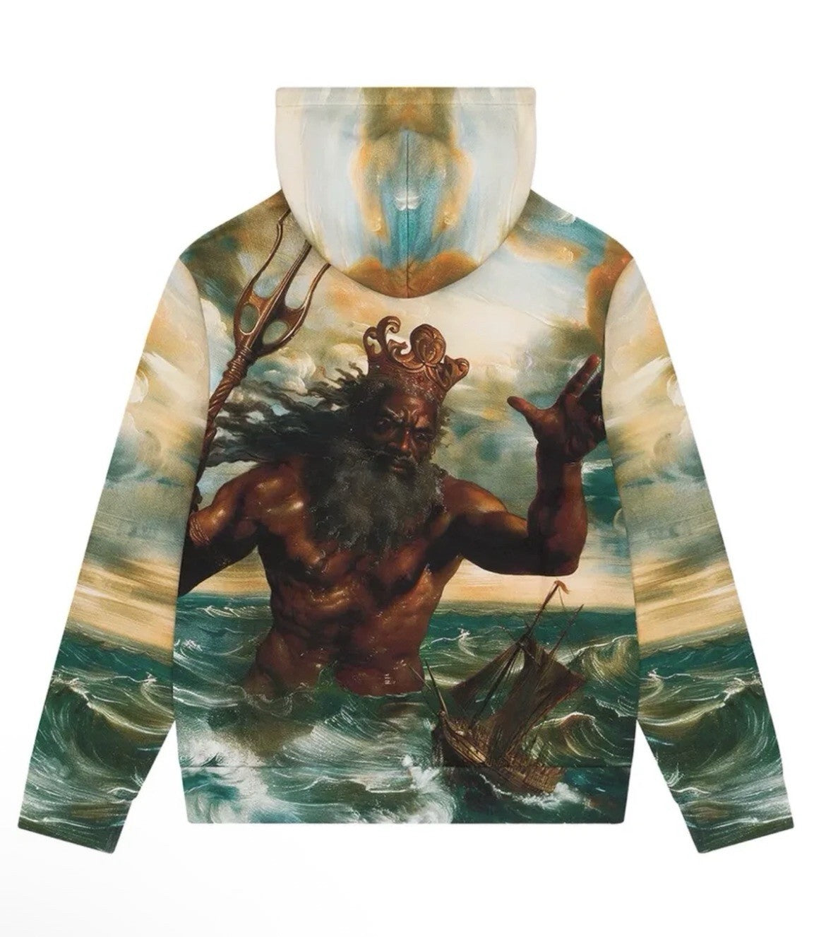 Denim Tears Poseidon’s Revenge Multicolor Zip-Up Hoodie Size XL NEW