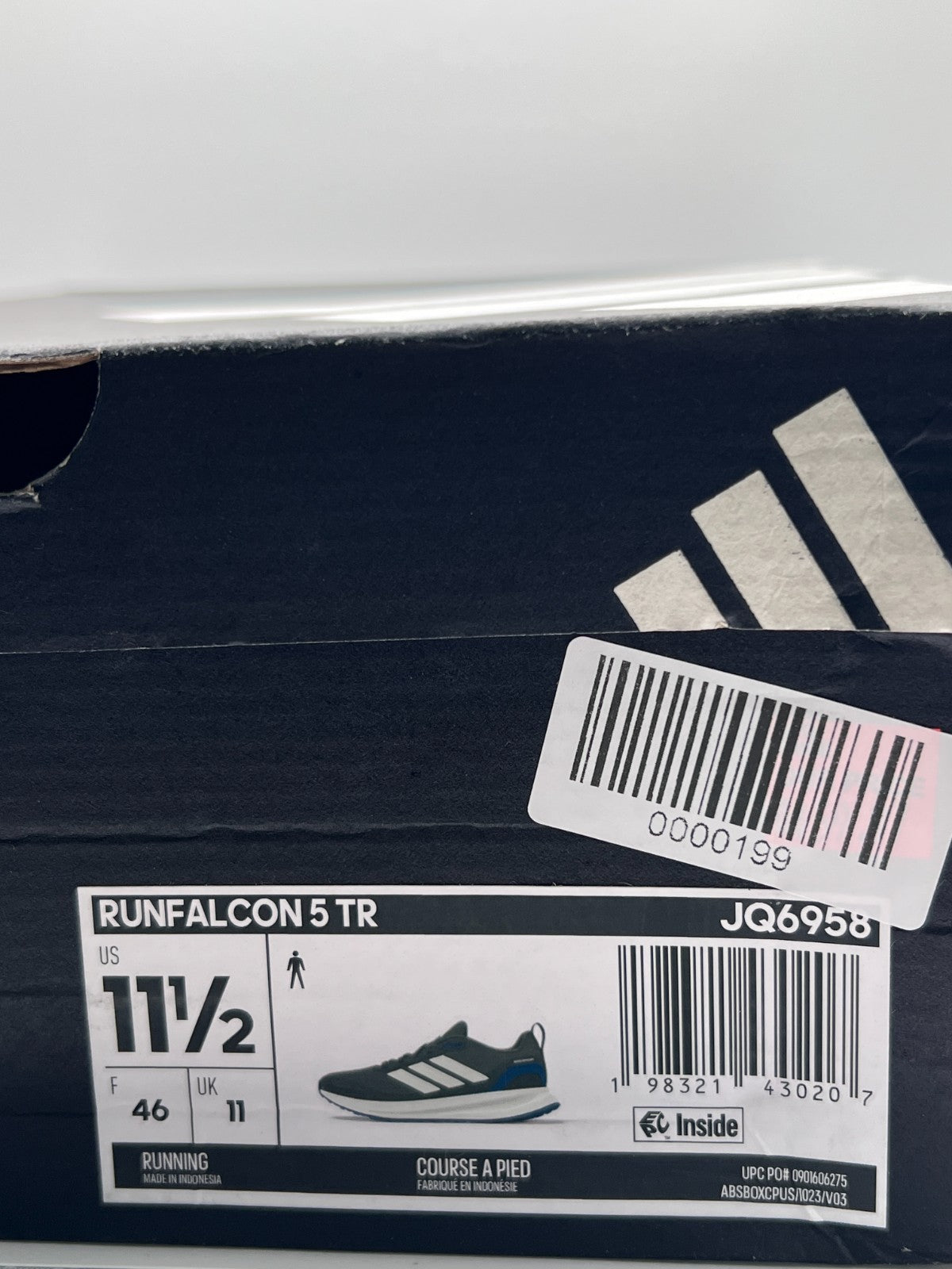 Adidas Runfalcon 5 TR Men’s 11.5 Gray Blue Trail Running Shoes JQ6958 NWT