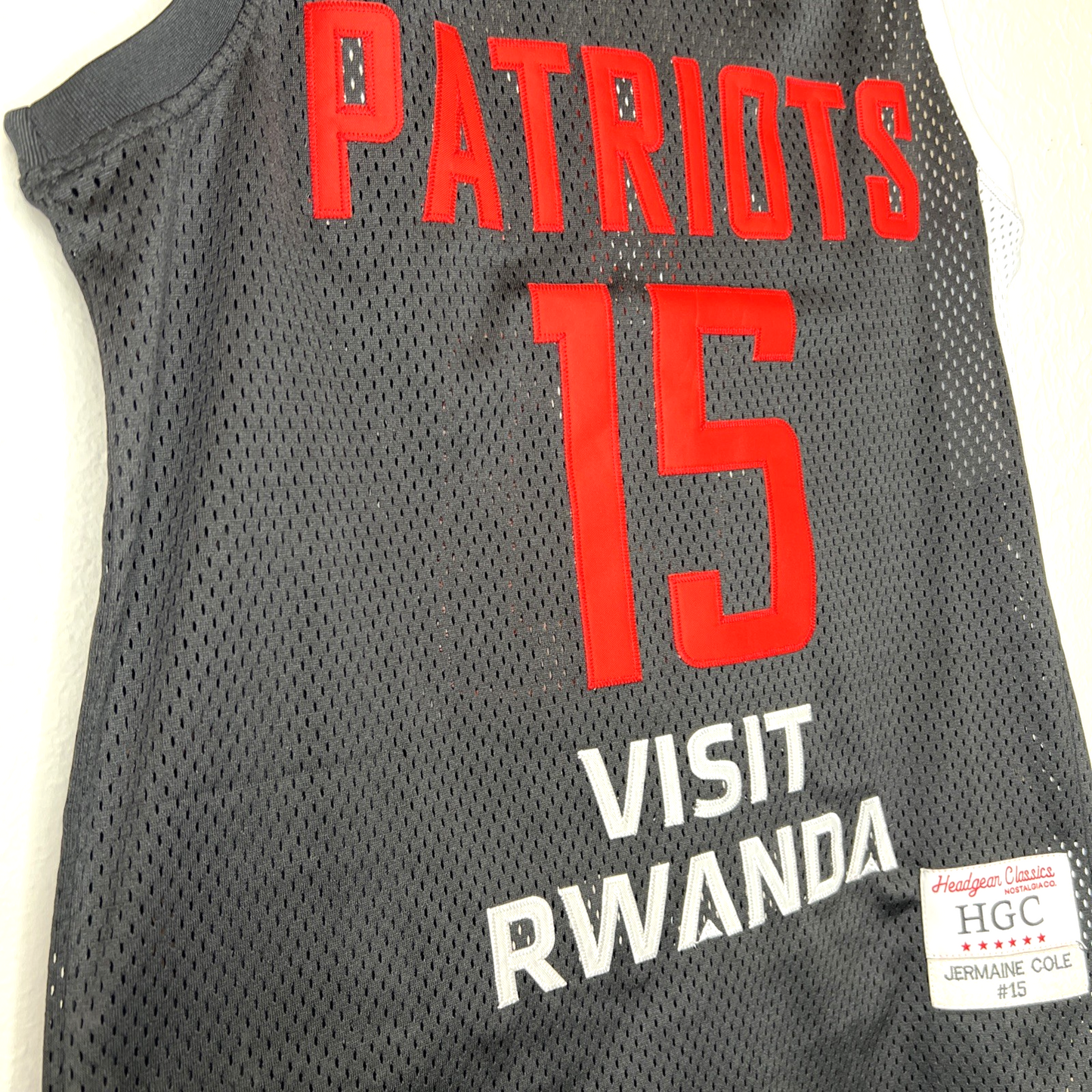 J Cole Rwanda Patriots #15 Headgear Classics Basketball Jersey Small NWT