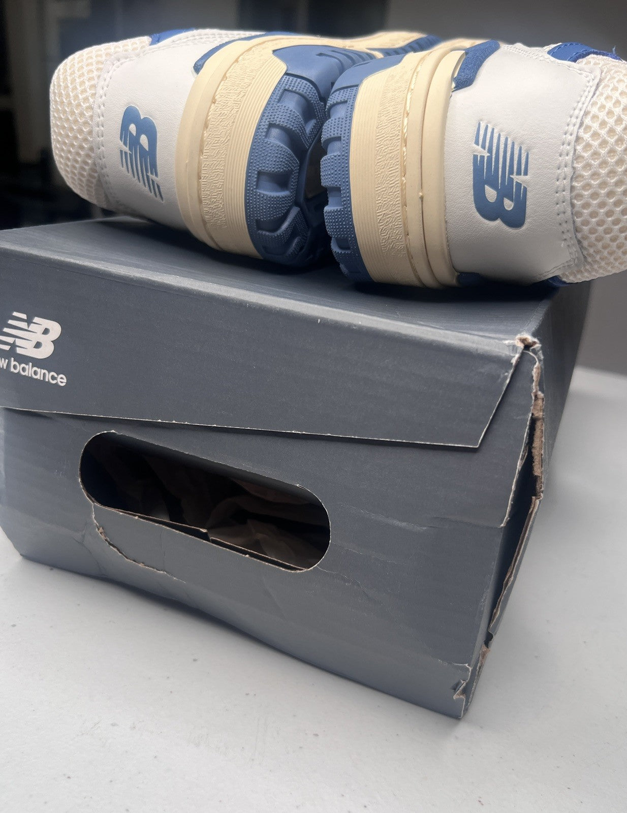 New Balance 550 GSB550CP Big Kids Size 5.5Y Blue White Sneakers NEW