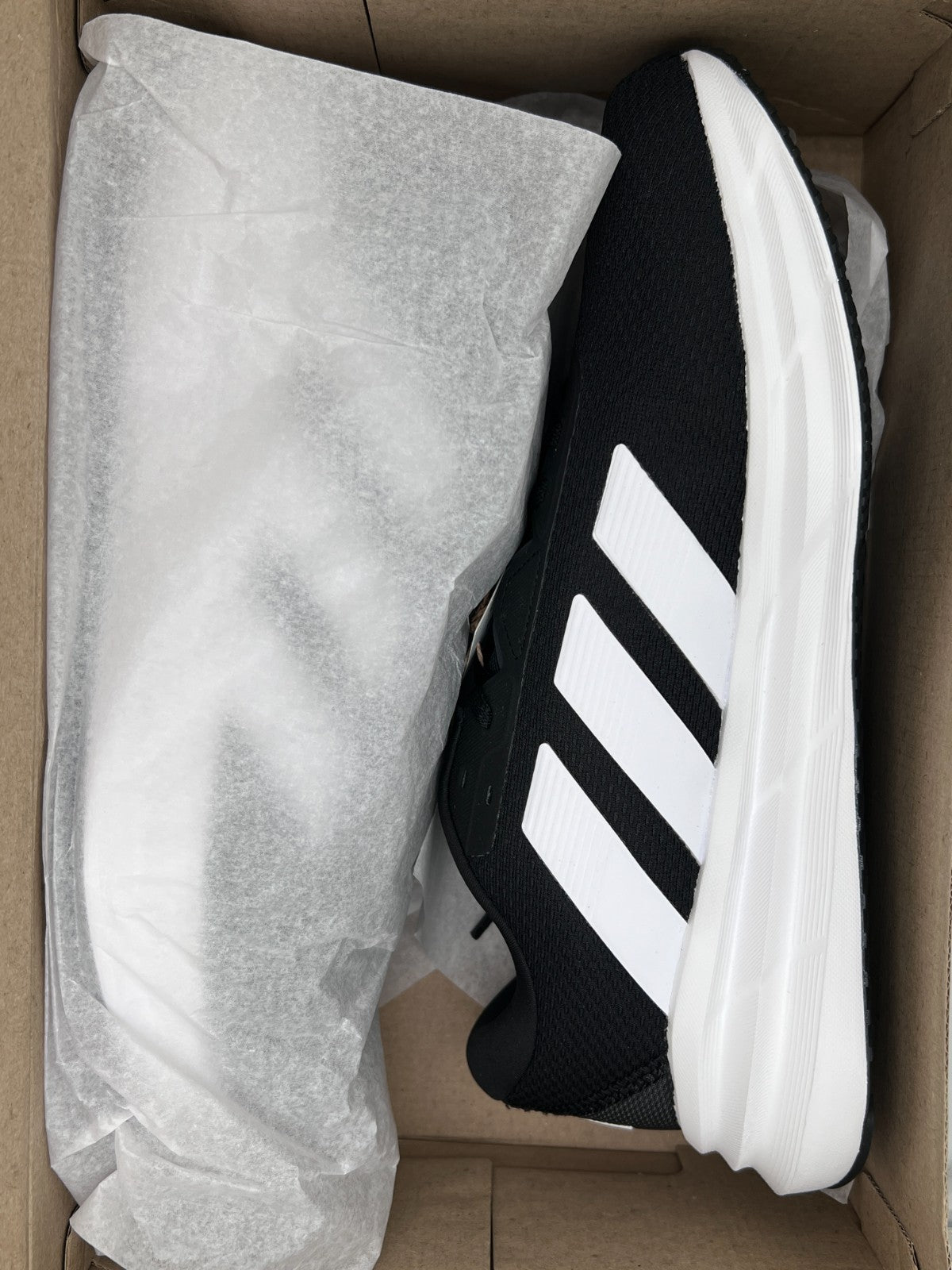 adidas Galaxy 7 ID8760 Black White Running Shoes Men's Size 11 New w/ Box
