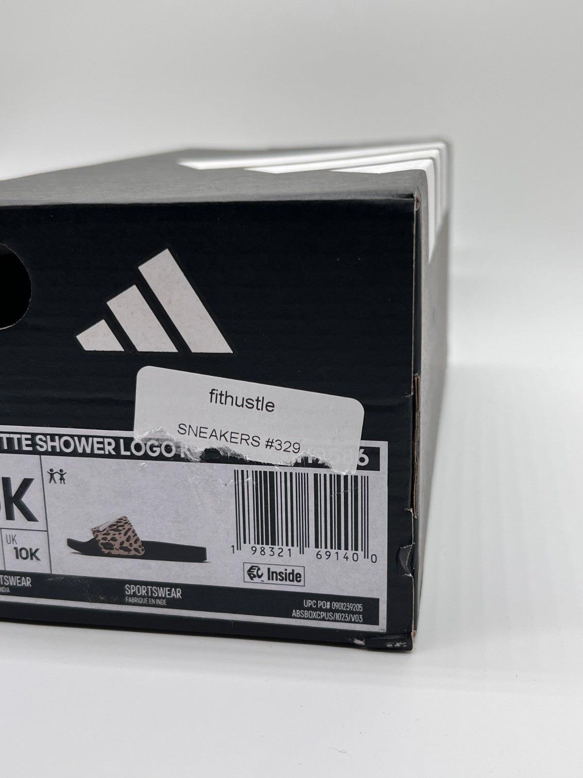 adidas Adilette Shower Logo Leopard Slides Kids 10K NEW With Box
