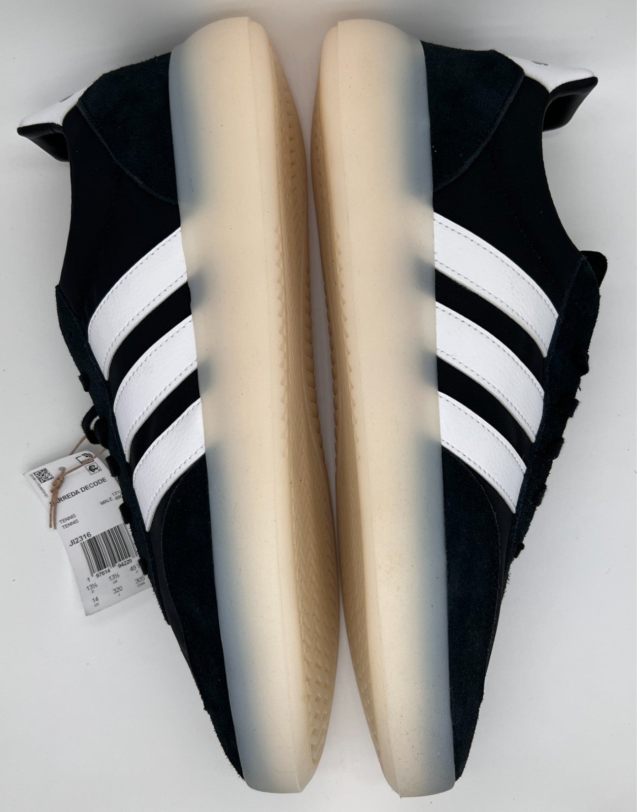 Adidas Barreda Decode Men’s Black/White Lace-Up Low Top Sneakers Size 14 NEW