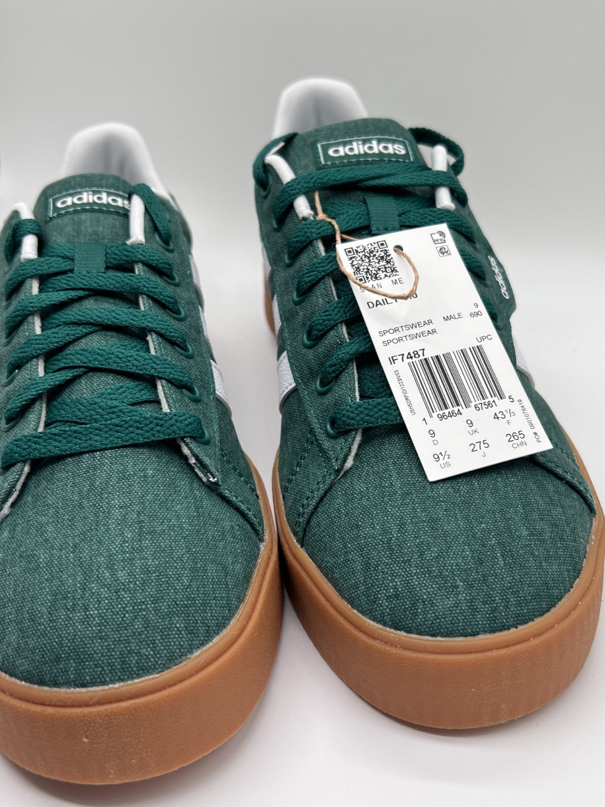 Adidas Daily 3.0 Green White Gum Men's Sneakers IF7487 Size 9.5 New