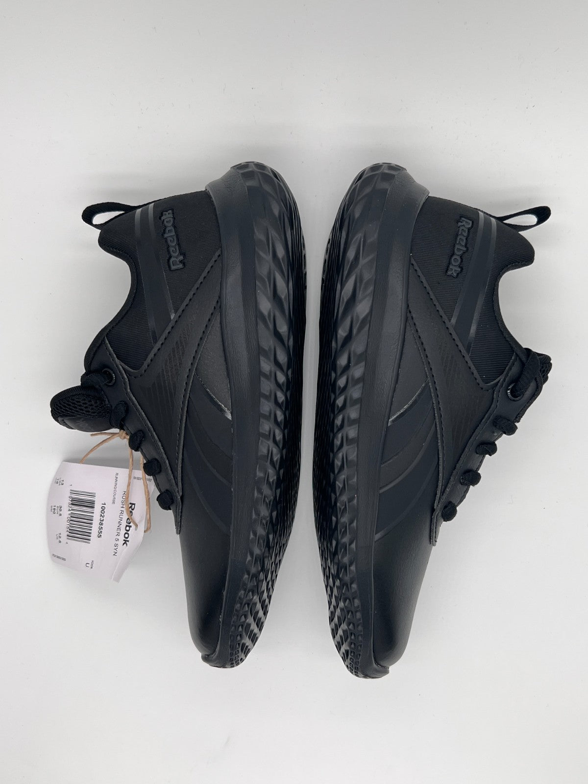 Reebok Rush Runner 5 SYN Kids Black Running Shoes Size 13C New with Box