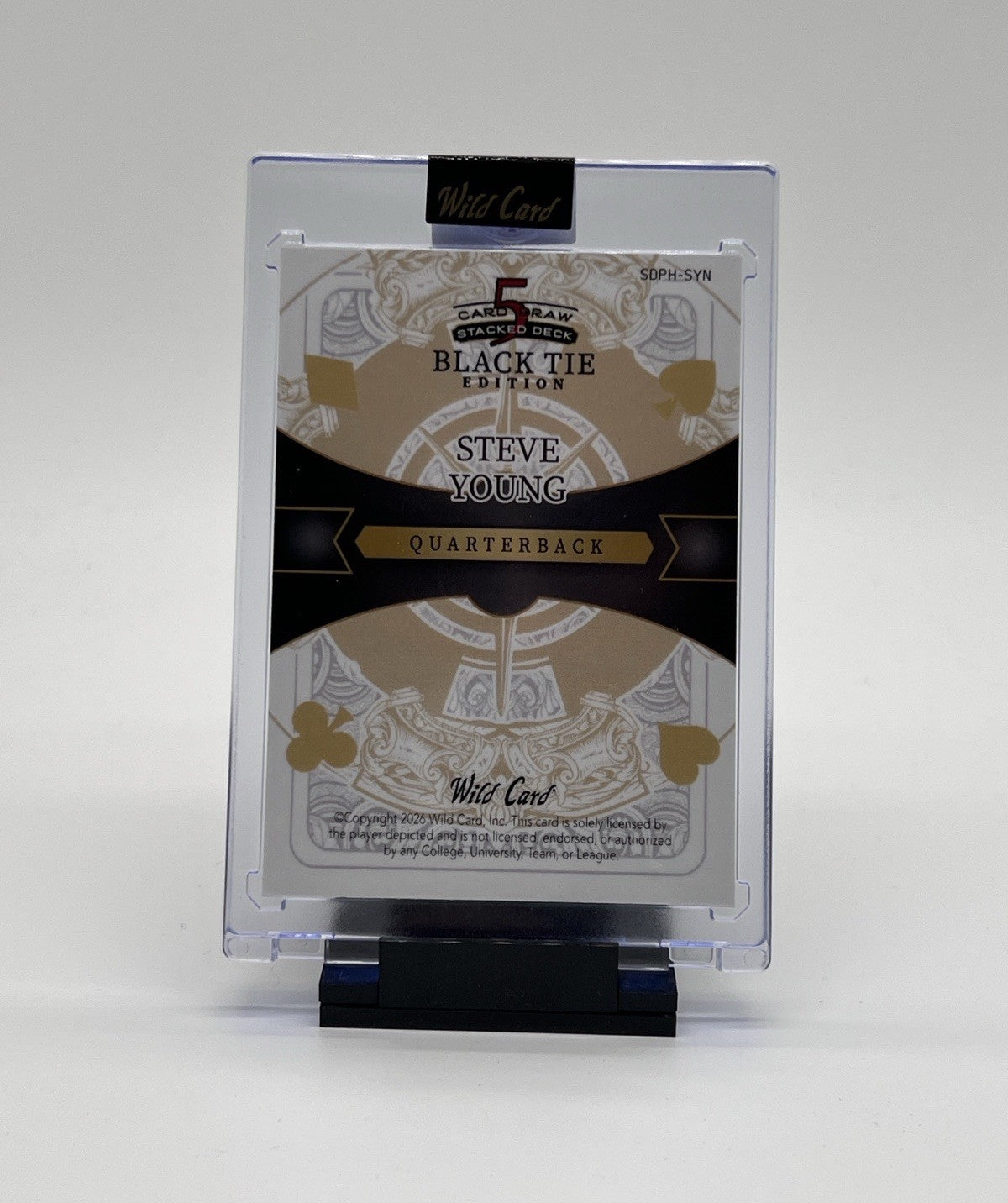 2026 Wild Card Black Tie Steve Young Queen of Hearts Red 3/3 SSP SDPH-SYN