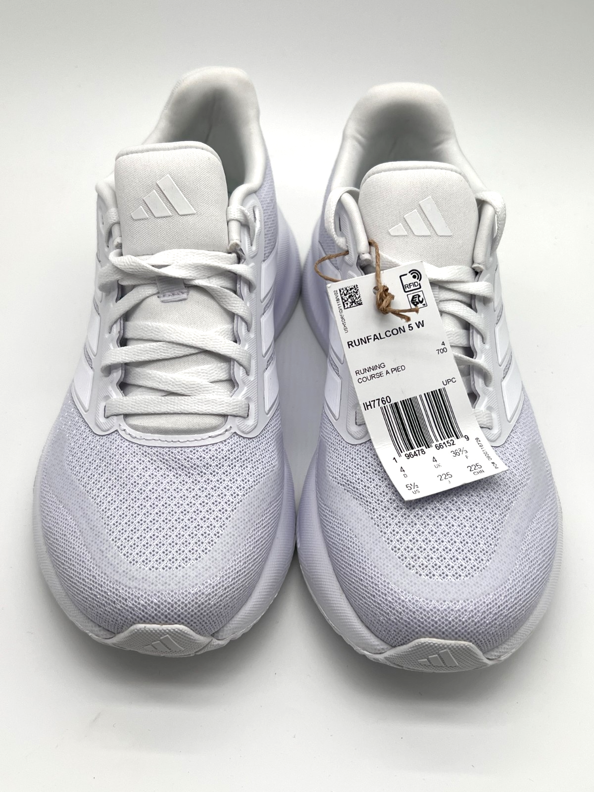 adidas Runfalcon 5 W Triple White IH7760 Womens 5.5 Running Shoes NEW Box