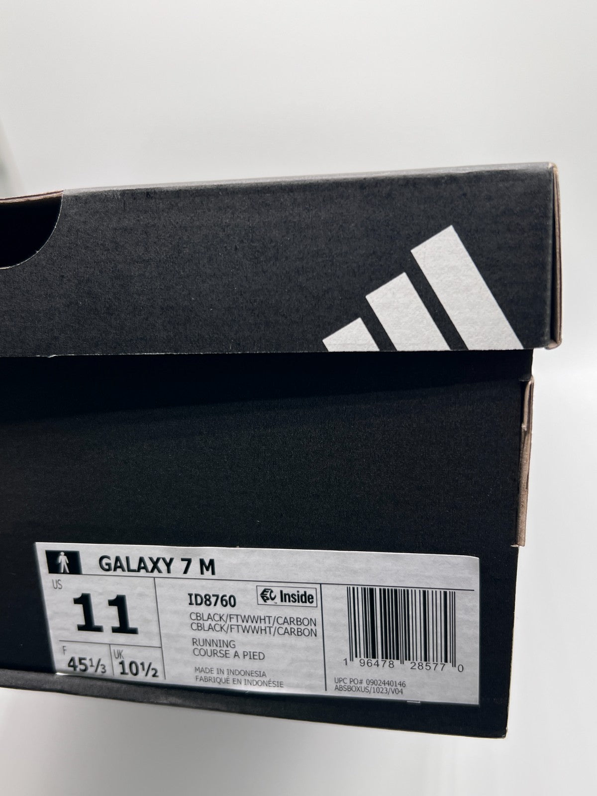 adidas Galaxy 7 ID8760 Black White Running Shoes Men's Size 11 New w/ Box