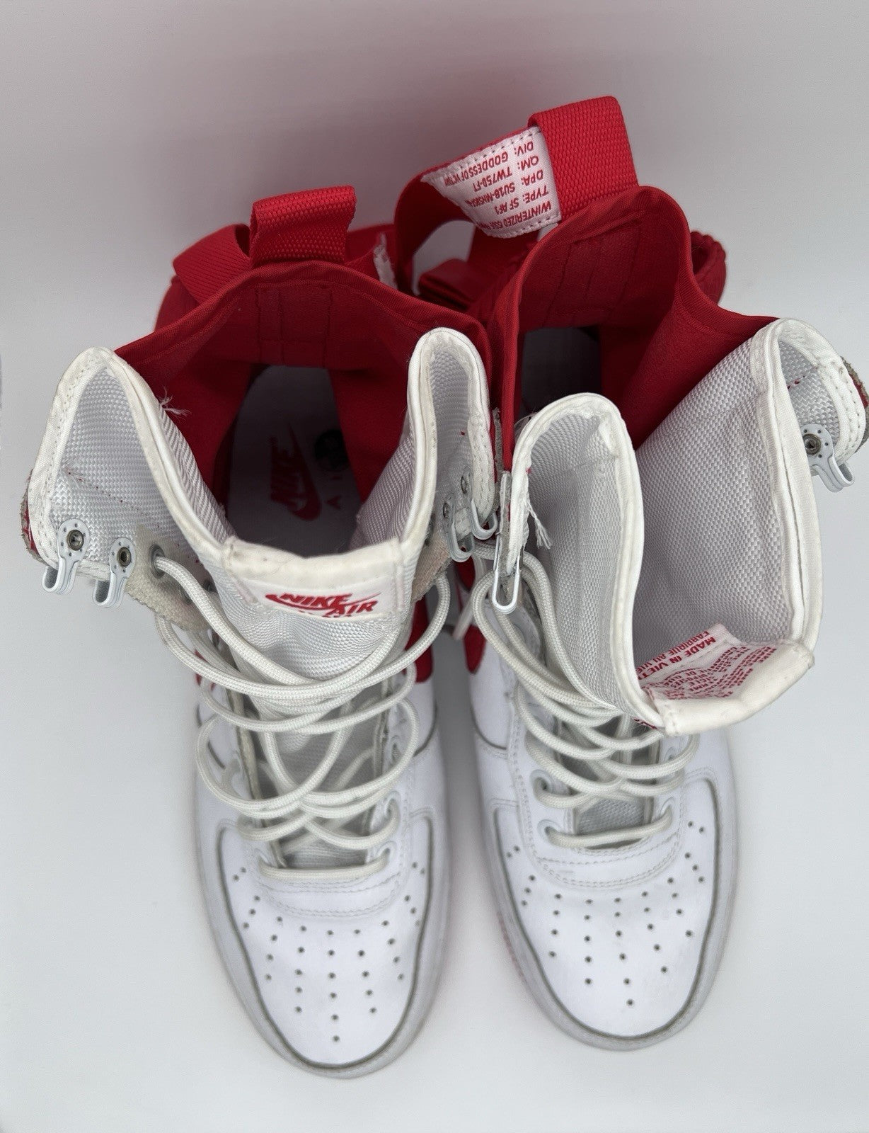 Men’s Size 10 - Nike SF Air Force 1 High White University Red
