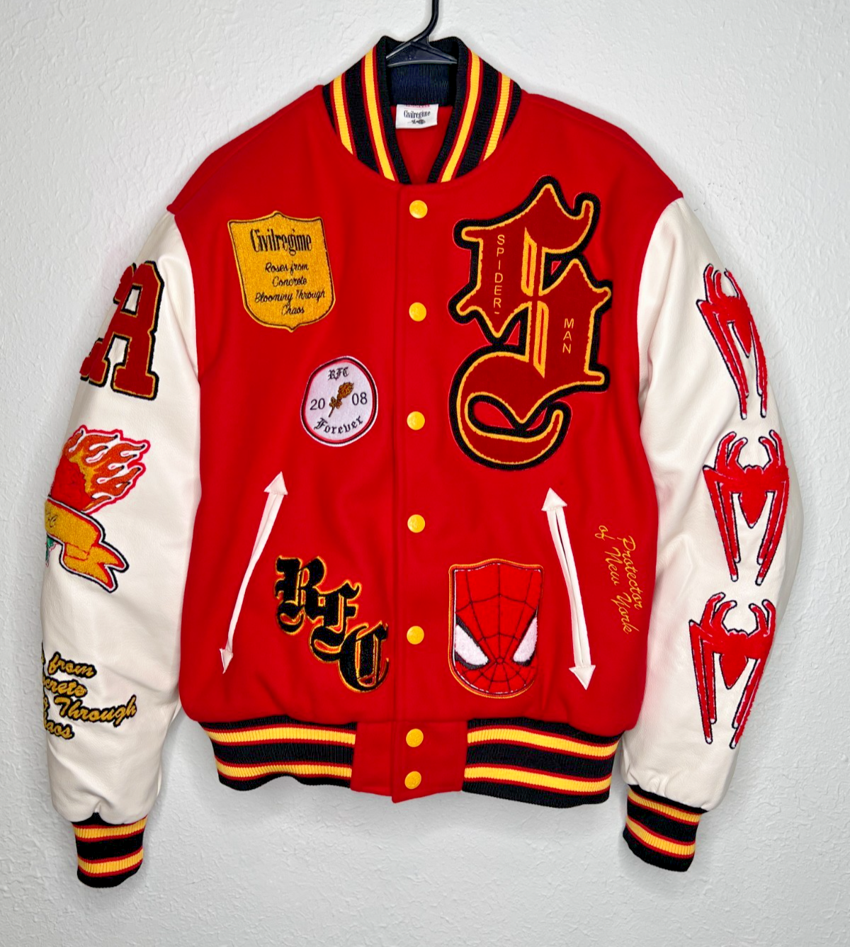 Civil Regime X Marvel Spider-Man Letterman Jacket
