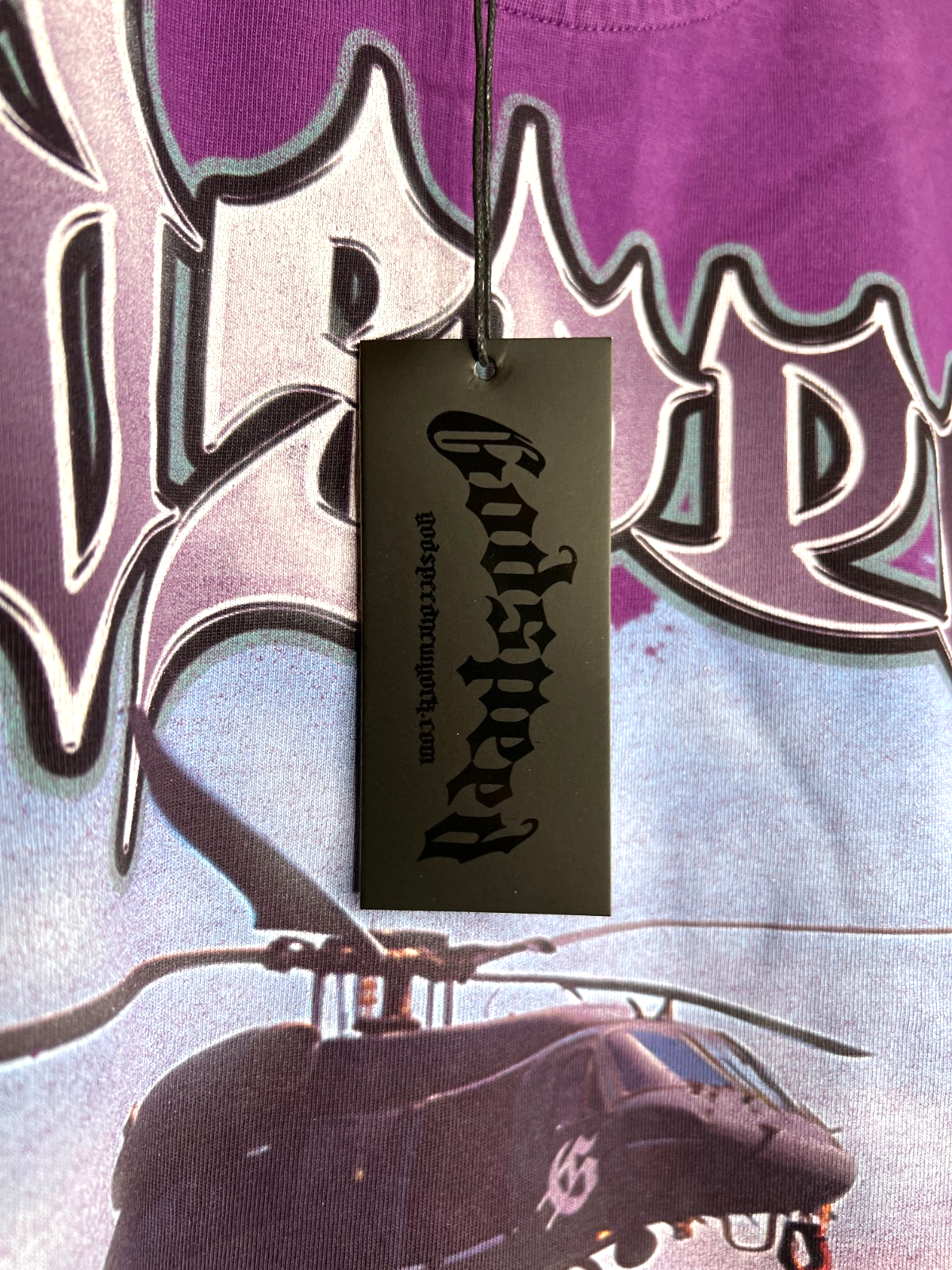 Godspeed Rarity Collection 32/444 Statue Liberty Tee Purple Size S New