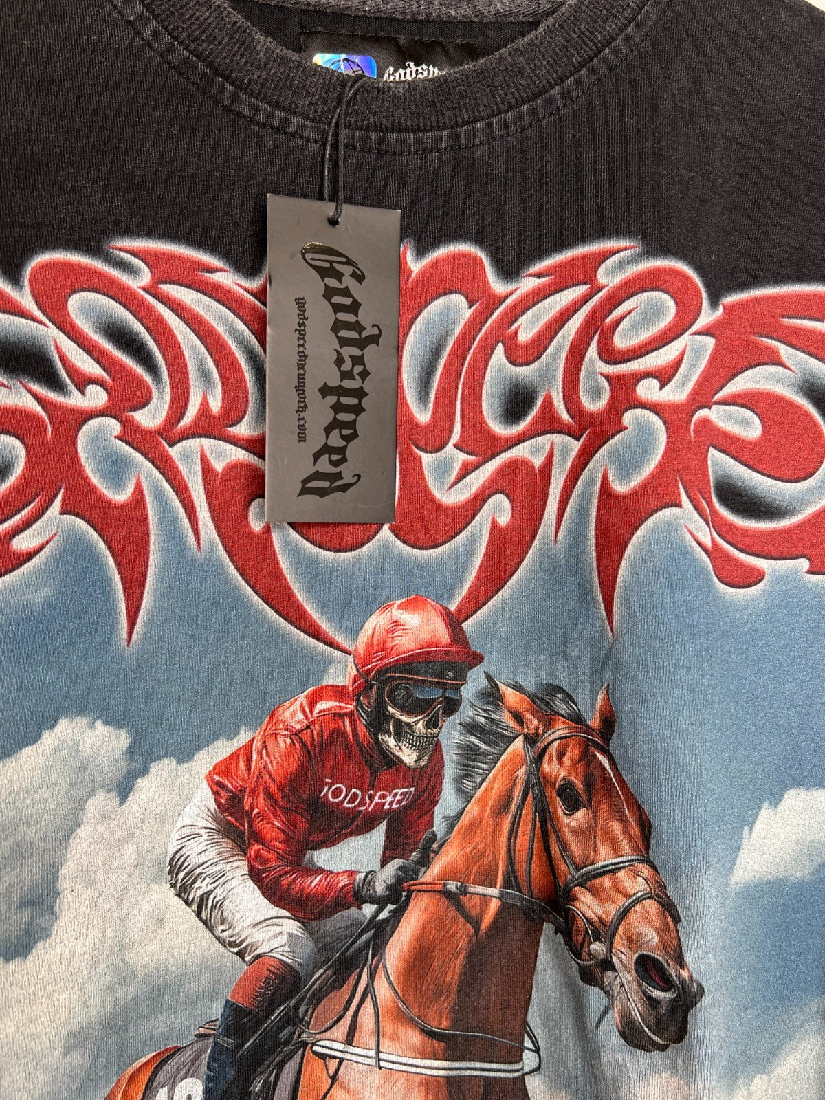 Godspeed Thoroughbred LS T-Shirt Black Wash 370/555 Size XS NWT Numbered