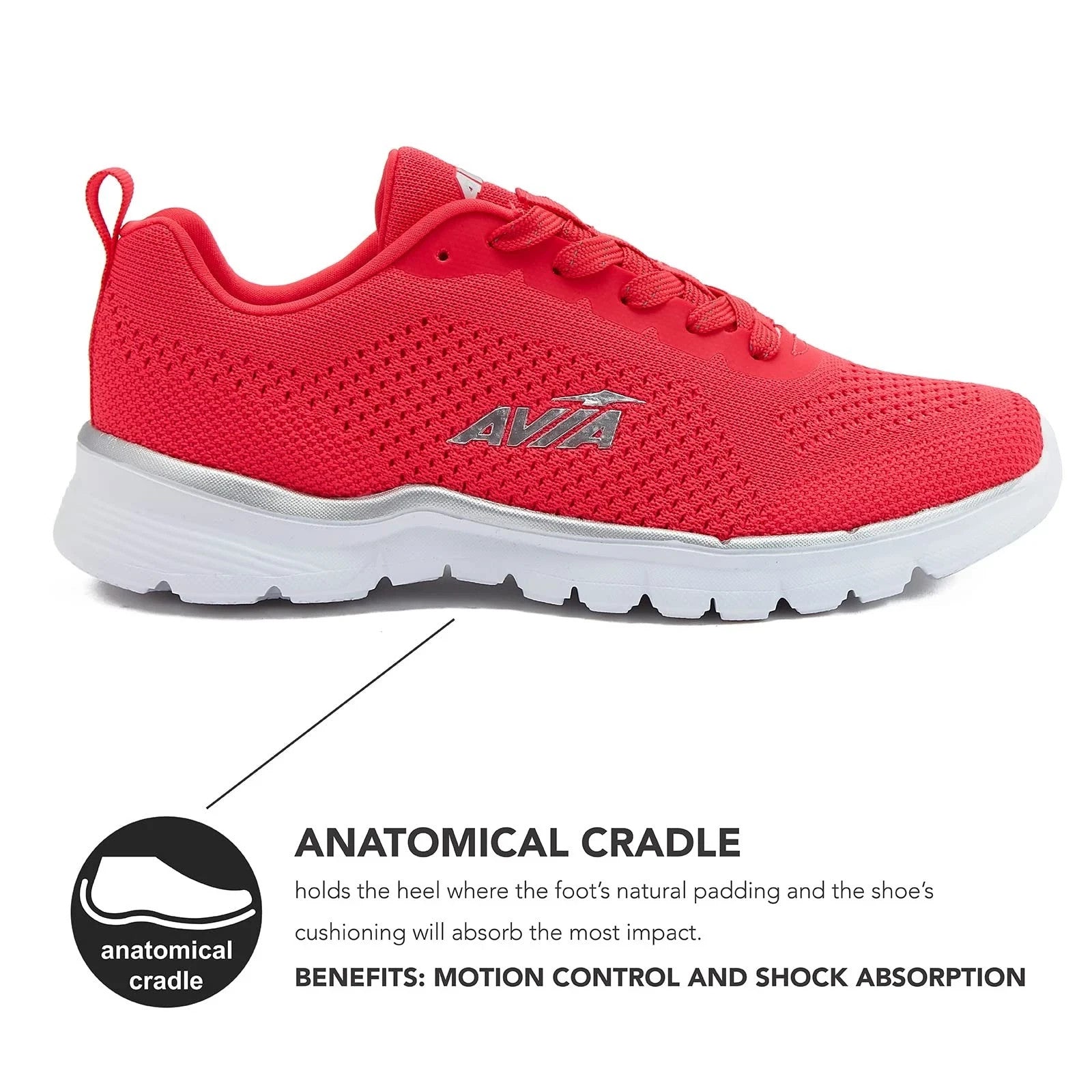 Avia AVI-DIVE Women's Size 8.5 Rouge Red Running Shoes AA50075WRS New