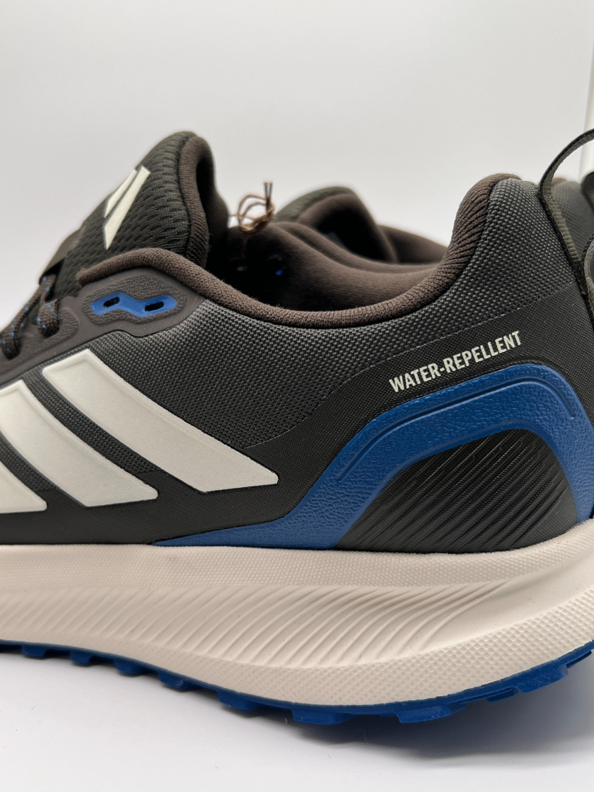 Adidas Runfalcon 5 TR Men’s 11.5 Gray Blue Trail Running Shoes JQ6958 NWT