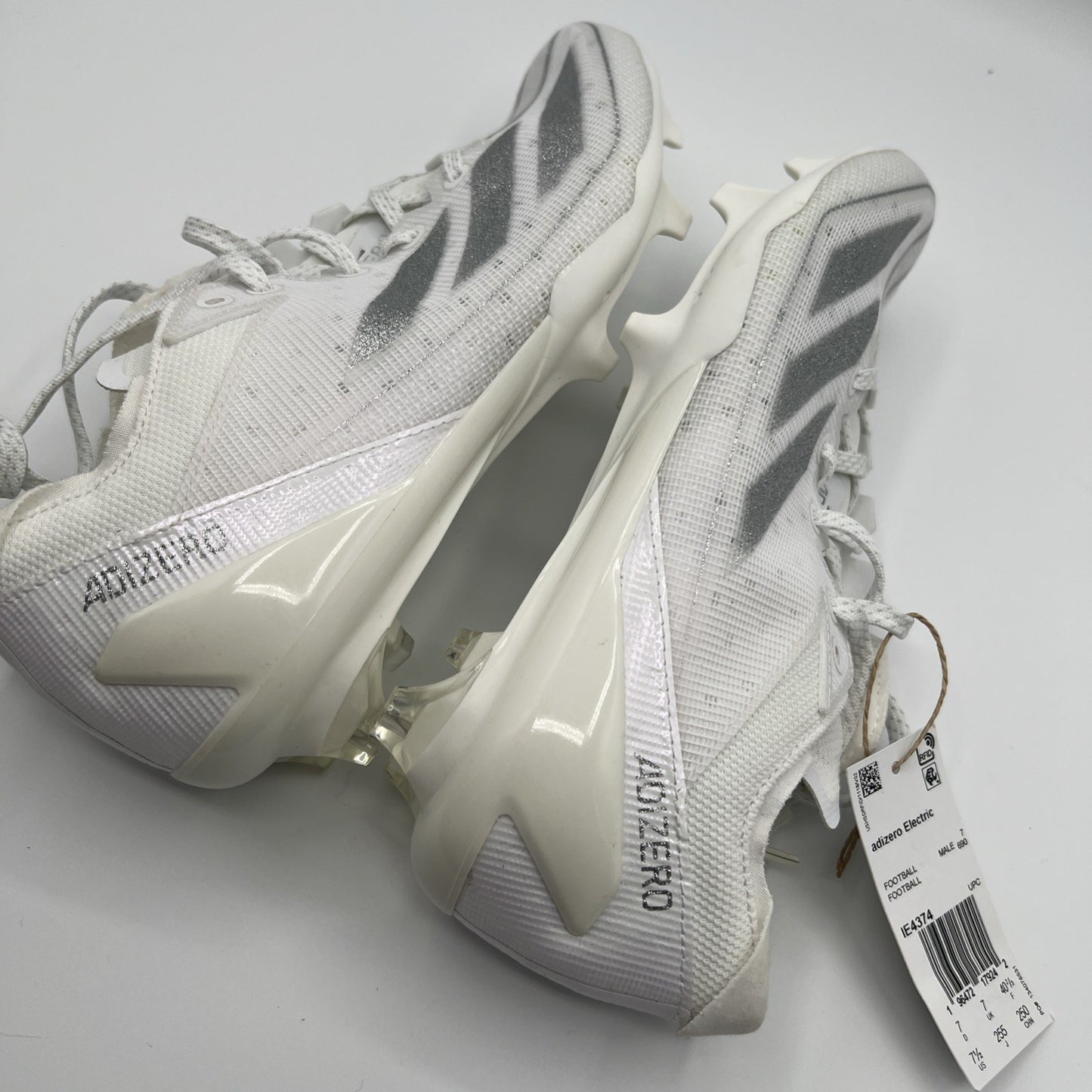 adidas Adizero Electric Football Cleats White Silver IE4374 Men’s 7.5 New