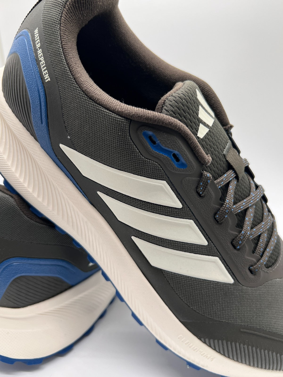Adidas Runfalcon 5 TR Men’s 11.5 Gray Blue Trail Running Shoes JQ6958 NWT