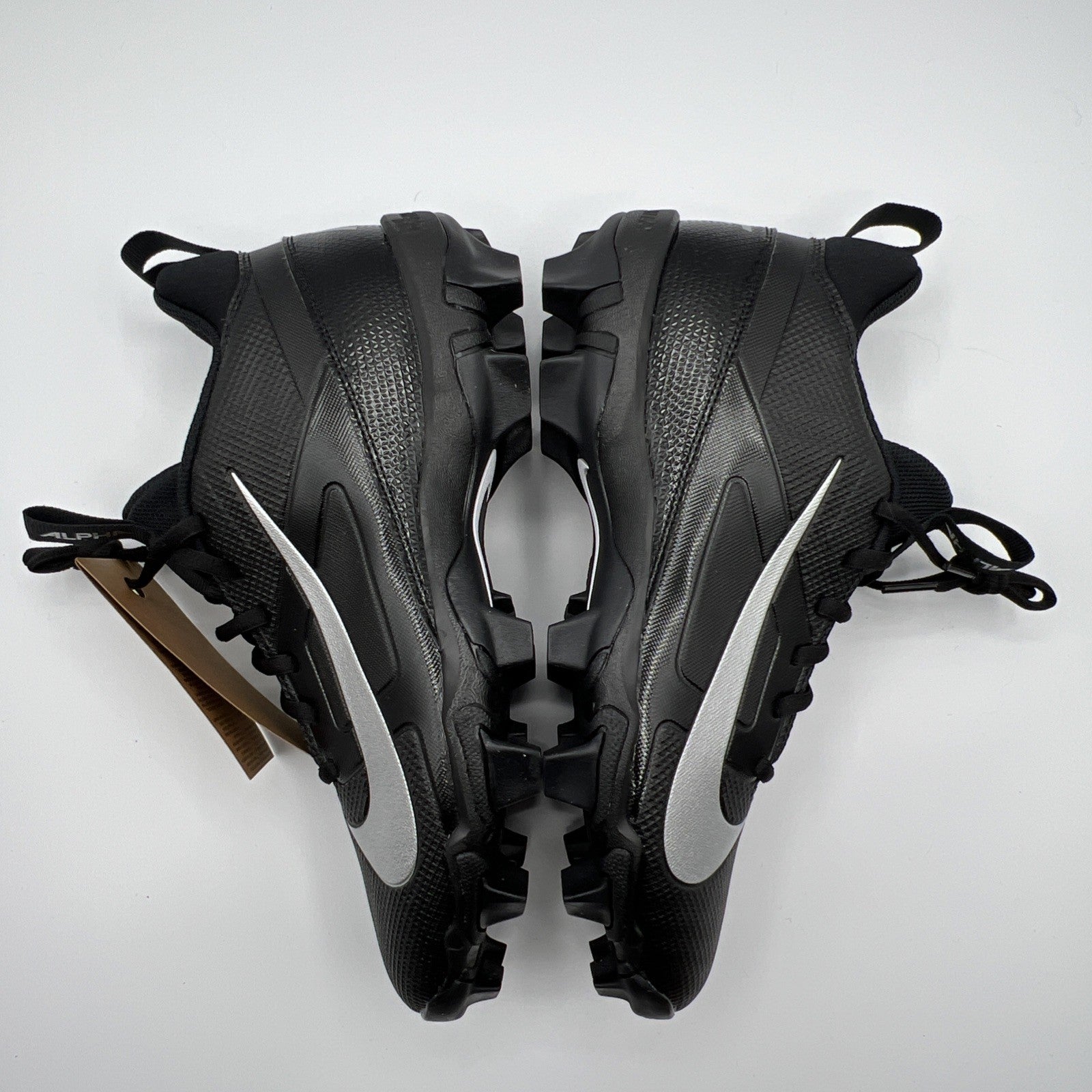 Nike Alpha Menace 4 Shark Football Cleats Black Silver Men’s 8 FN0028-002