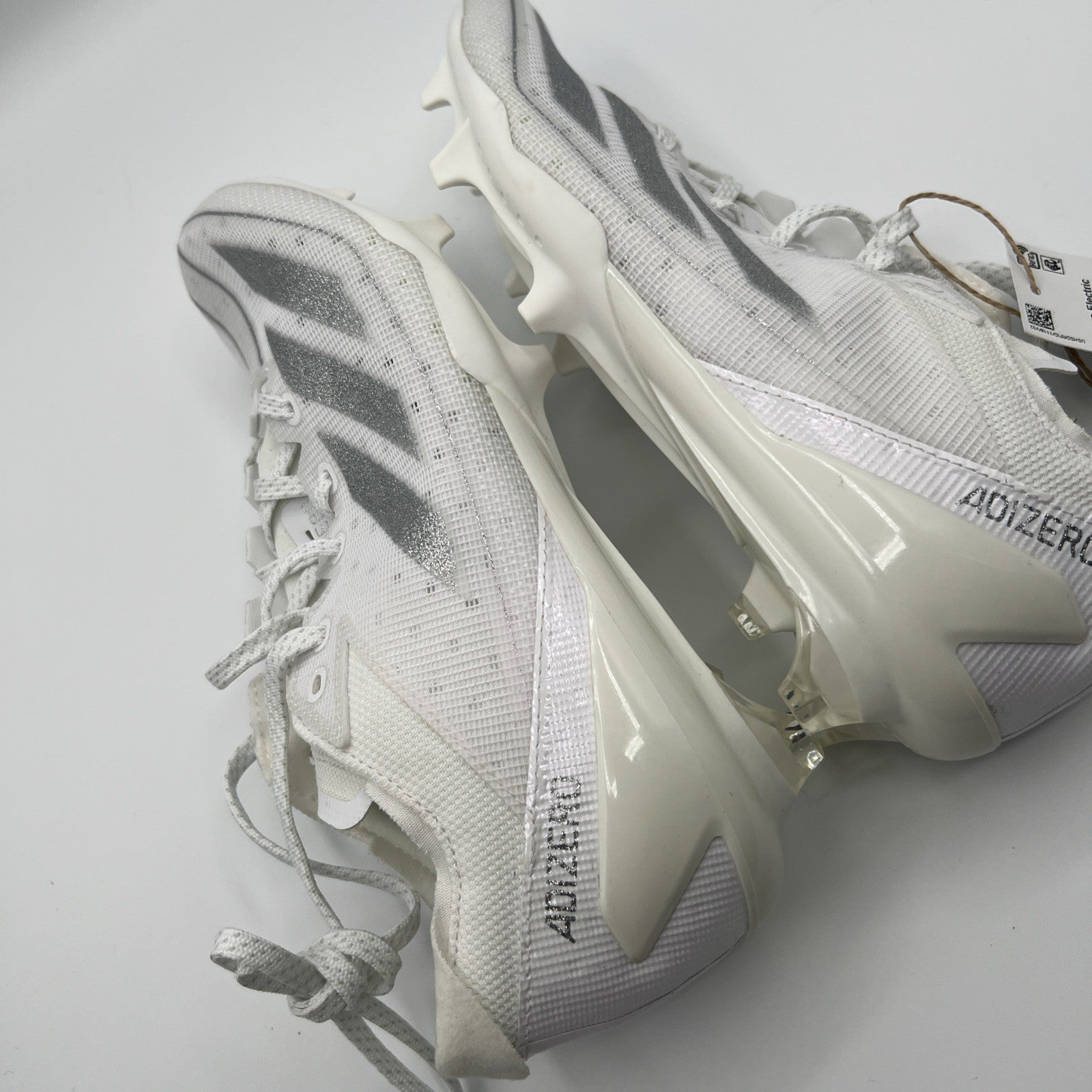 adidas Adizero Electric Football Cleats White Silver IE4374 Men’s 7.5 New