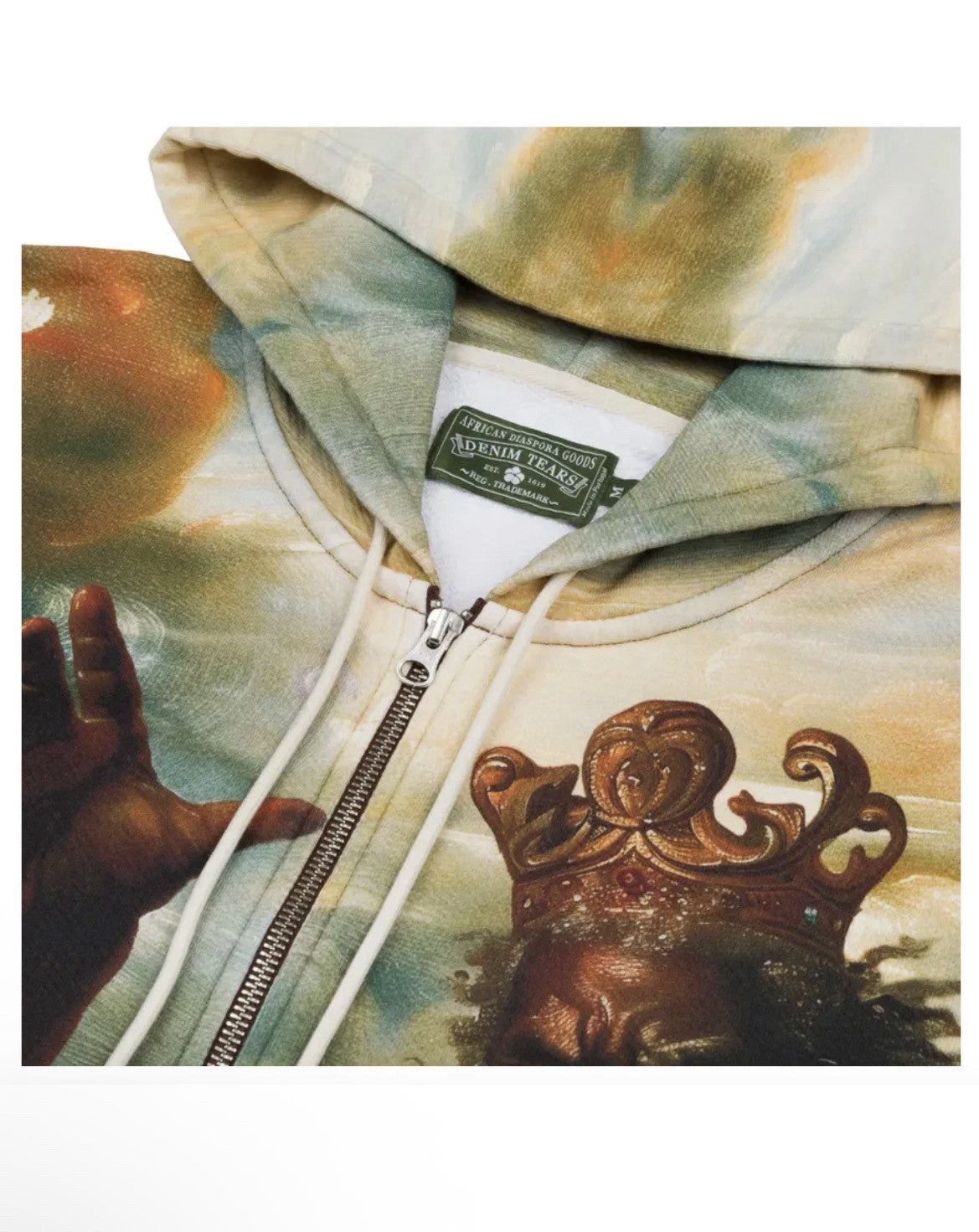 Denim Tears Poseidon’s Revenge Multicolor Zip-Up Hoodie Size XL NEW